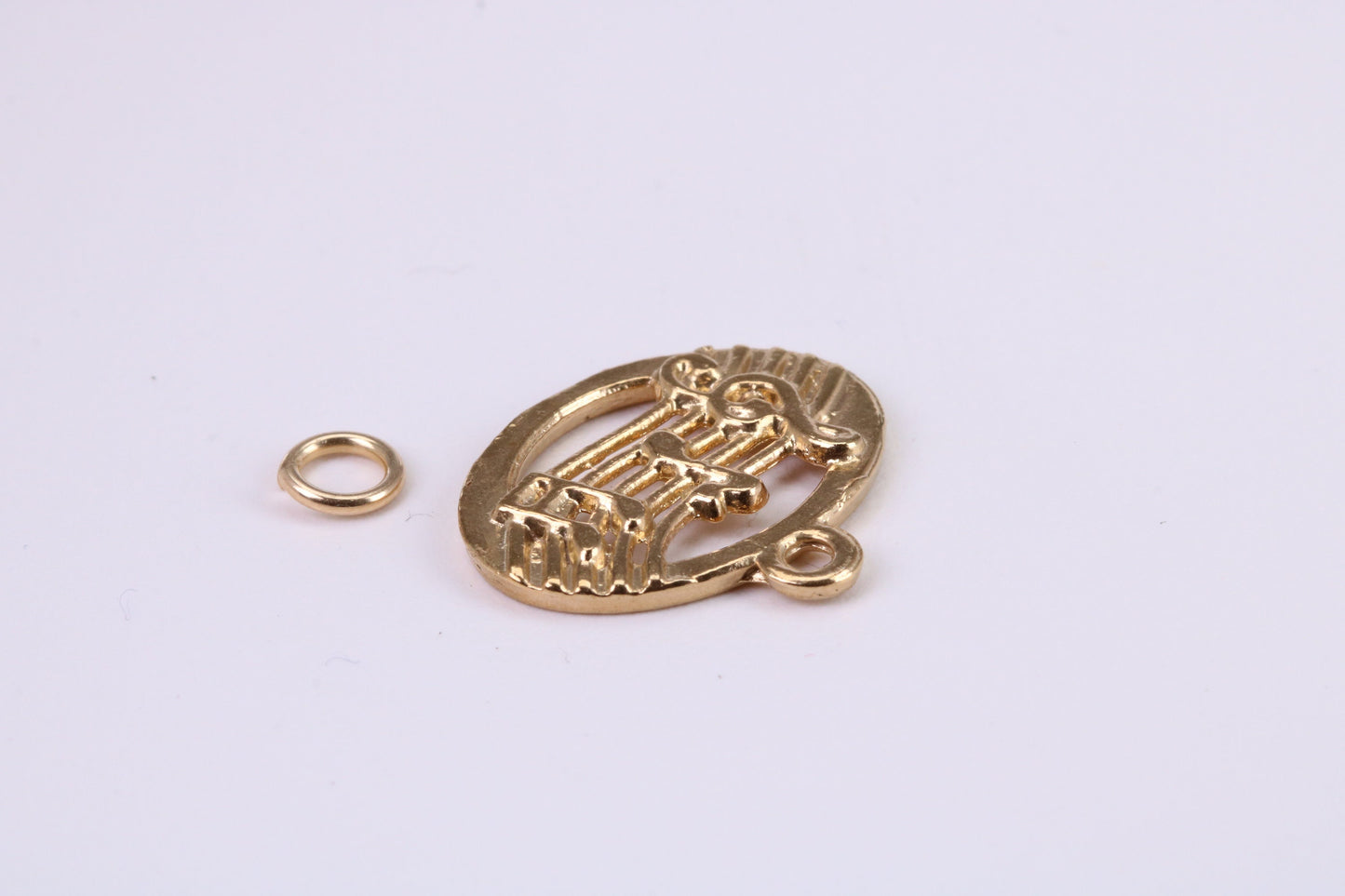 Musical Notes Charm, Traditional Charm, Made from Solid Yellow Gold, British Hallmarked, Complete with Attachment Link
