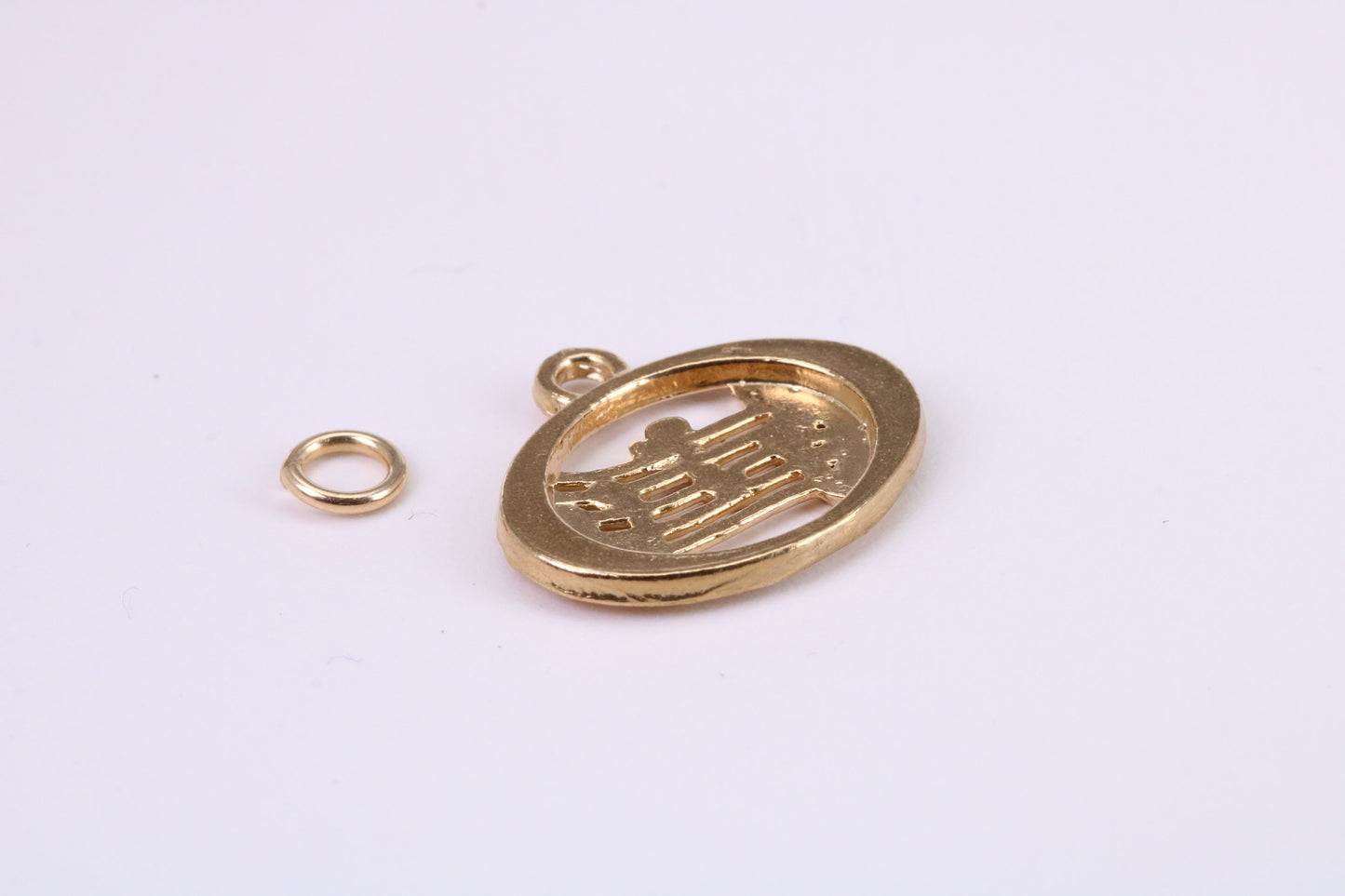 Musical Notes Charm, Traditional Charm, Made from Solid Yellow Gold, British Hallmarked, Complete with Attachment Link