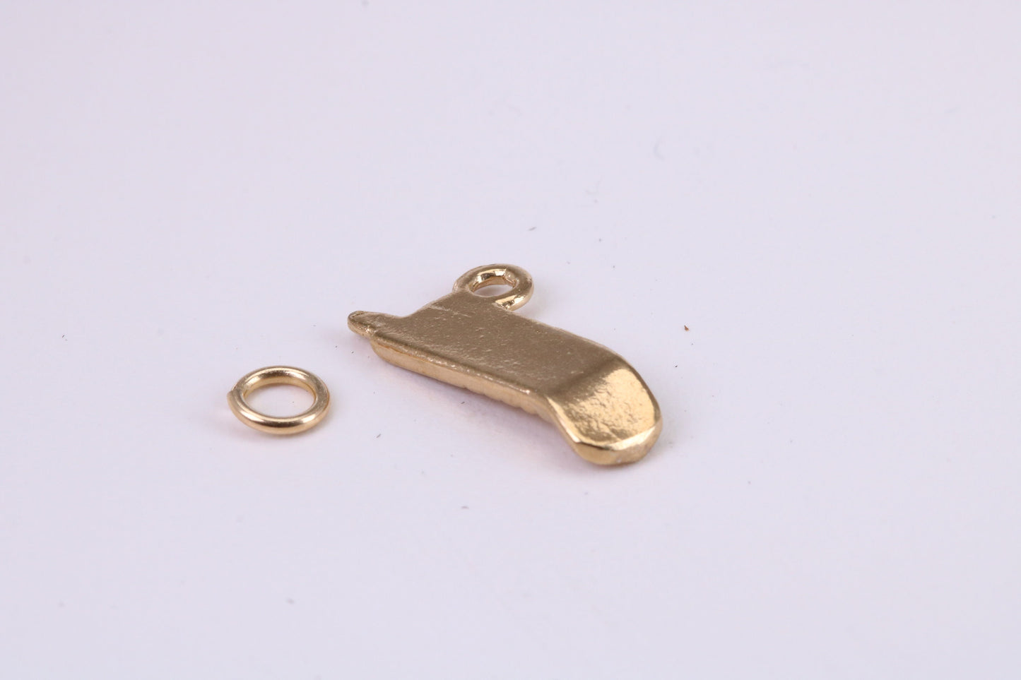 Cell Phone Charm, Traditional Charm, Made from Solid Yellow Gold, British Hallmarked, Complete with Attachment Link