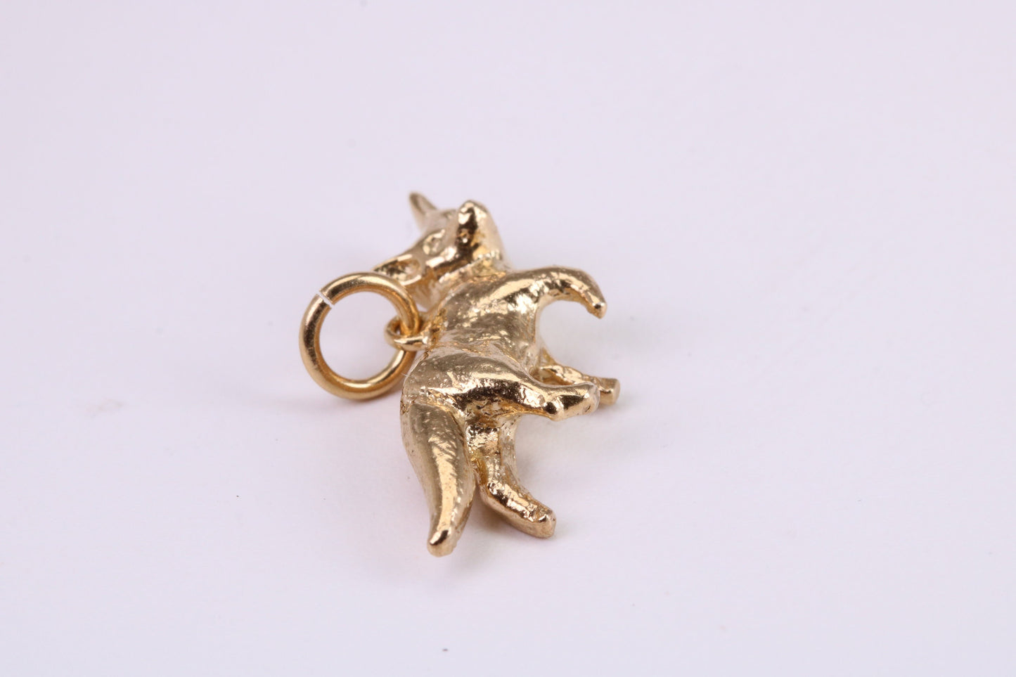 Fox Charm, Traditional Charm, Made from Solid Yellow Gold, British Hallmarked, Complete with Attachment Link