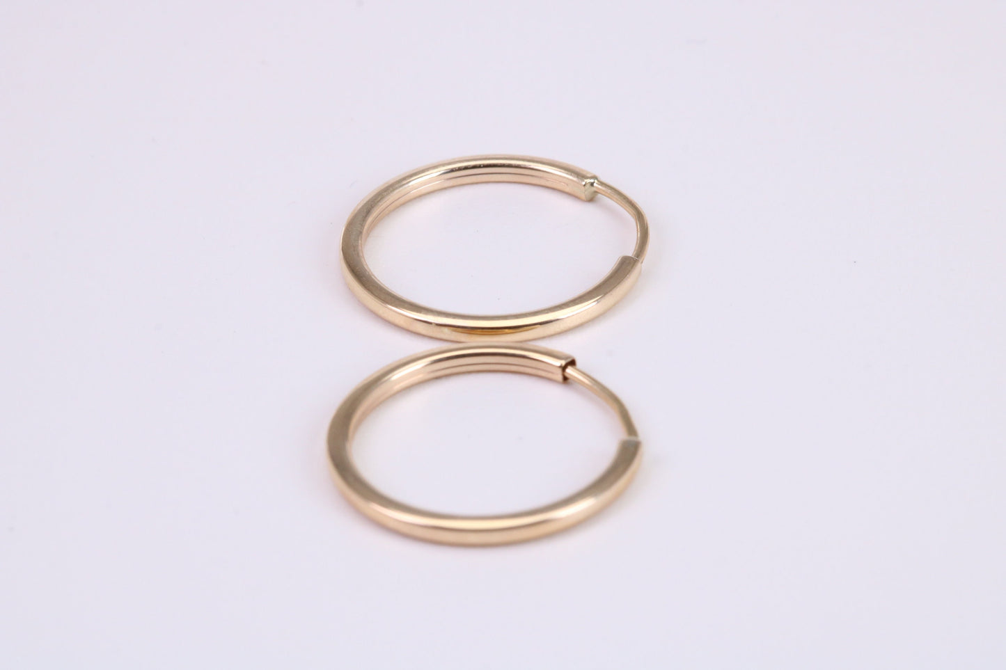 19 mm Round Sleeper Earrings Made from 9ct Yellow Gold