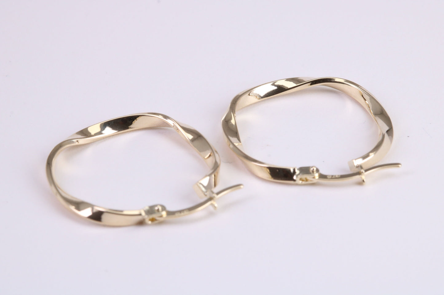 23 mm Round Hoop Creole Earrings Made from 9ct Yellow Gold