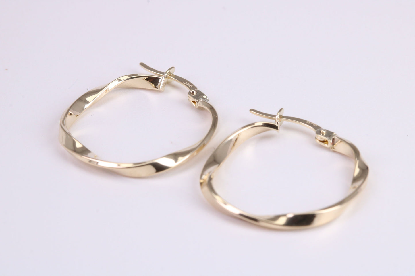 23 mm Round Hoop Creole Earrings Made from 9ct Yellow Gold