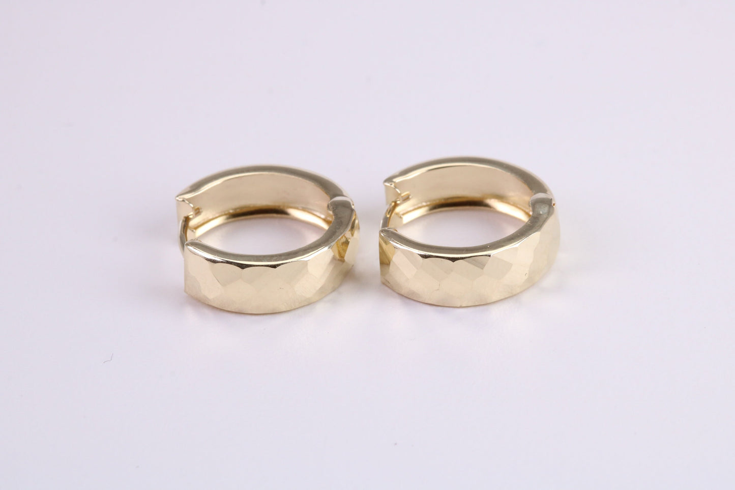 15 mm Round Creole Hood Earrings Made from 9ct Yellow Gold