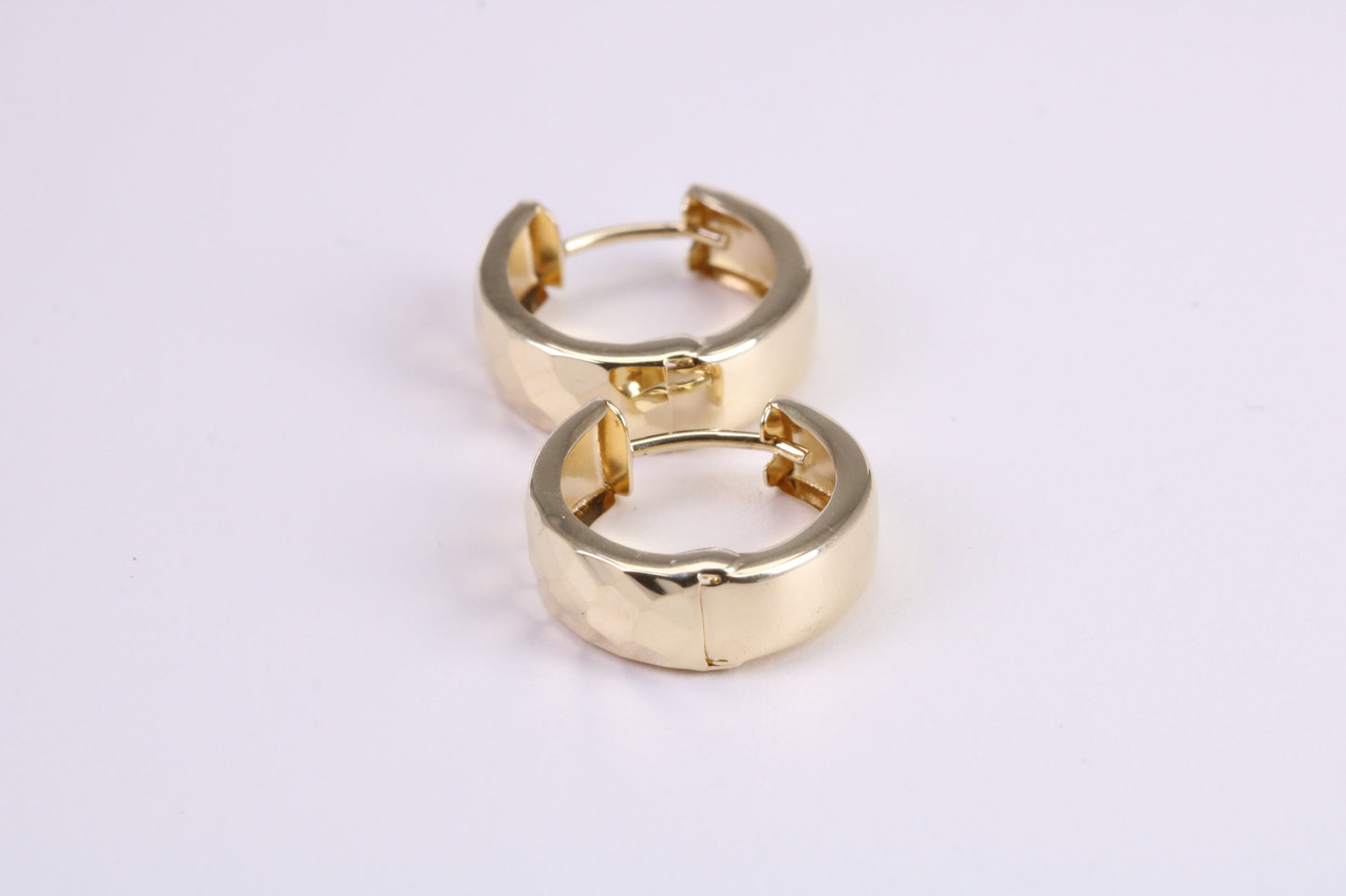 15 mm Round Creole Hood Earrings Made from 9ct Yellow Gold