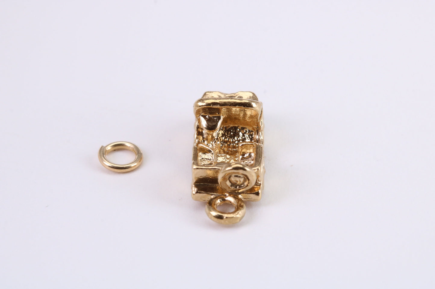 Car Charm, Traditional Charm, Made from Solid Yellow Gold, British Hallmarked, Complete with Attachment Link