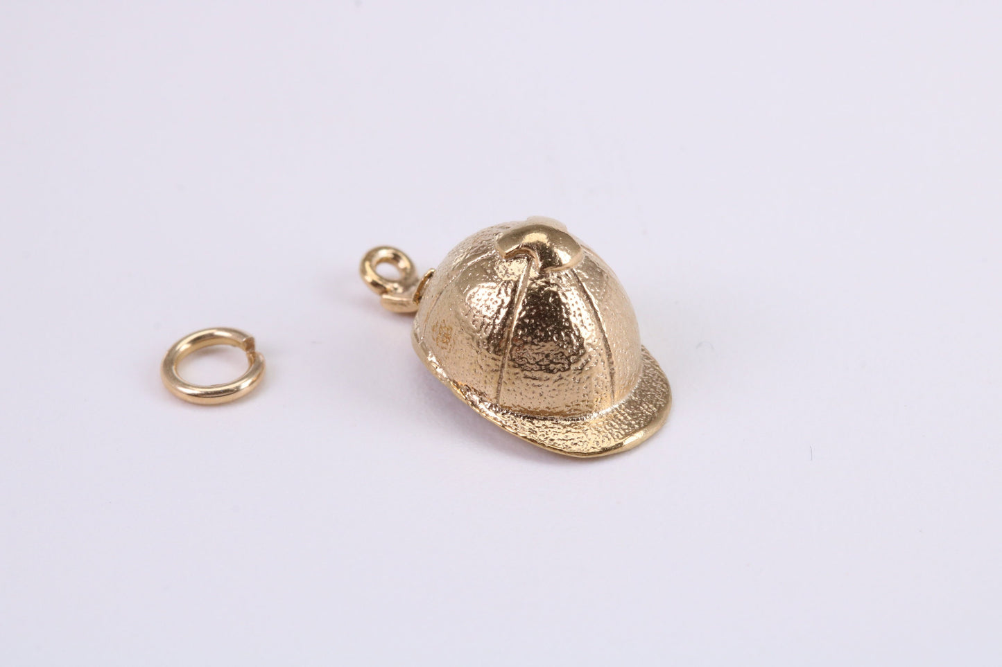 Jockey Hat charm, Traditional Charm, Made from Solid Yellow Gold, British Hallmarked, Complete with Attachment Link