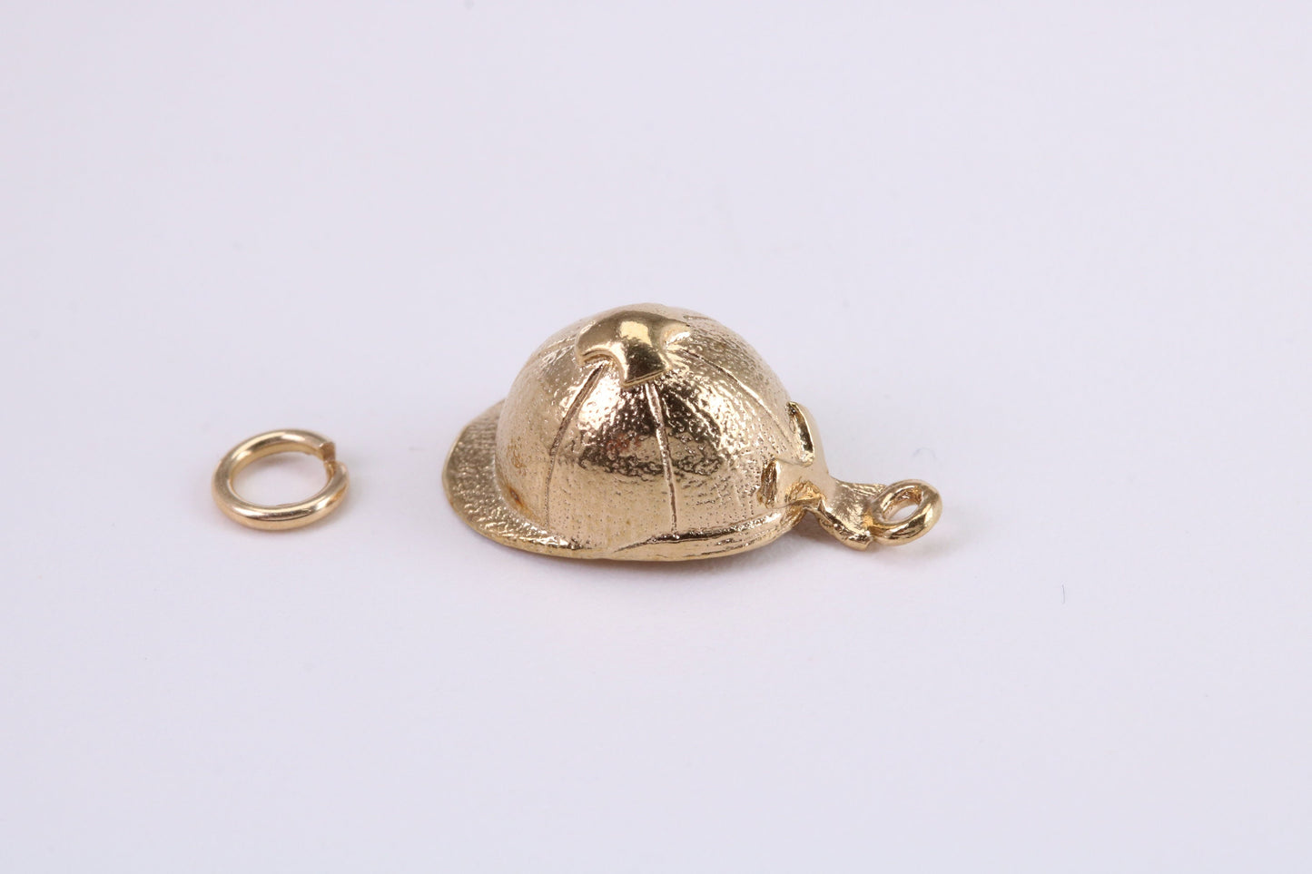 Jockey Hat charm, Traditional Charm, Made from Solid Yellow Gold, British Hallmarked, Complete with Attachment Link