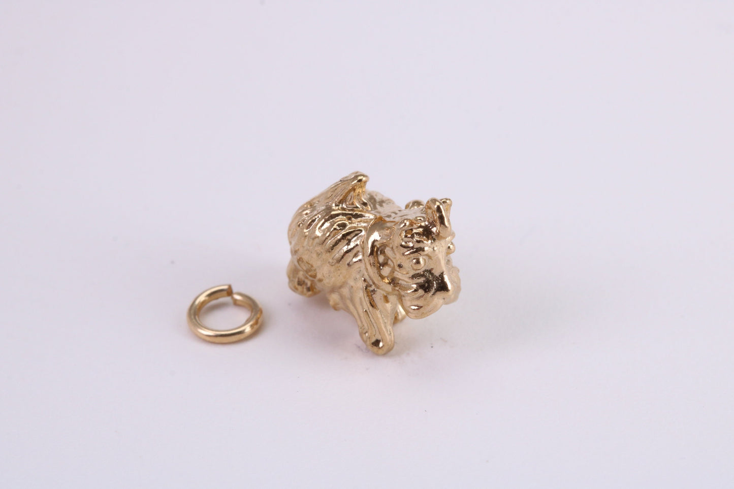 Scottish Terrier Dog Charm, Traditional Charm, Made from Solid Yellow Gold, British Hallmarked, Complete with Attachment Link