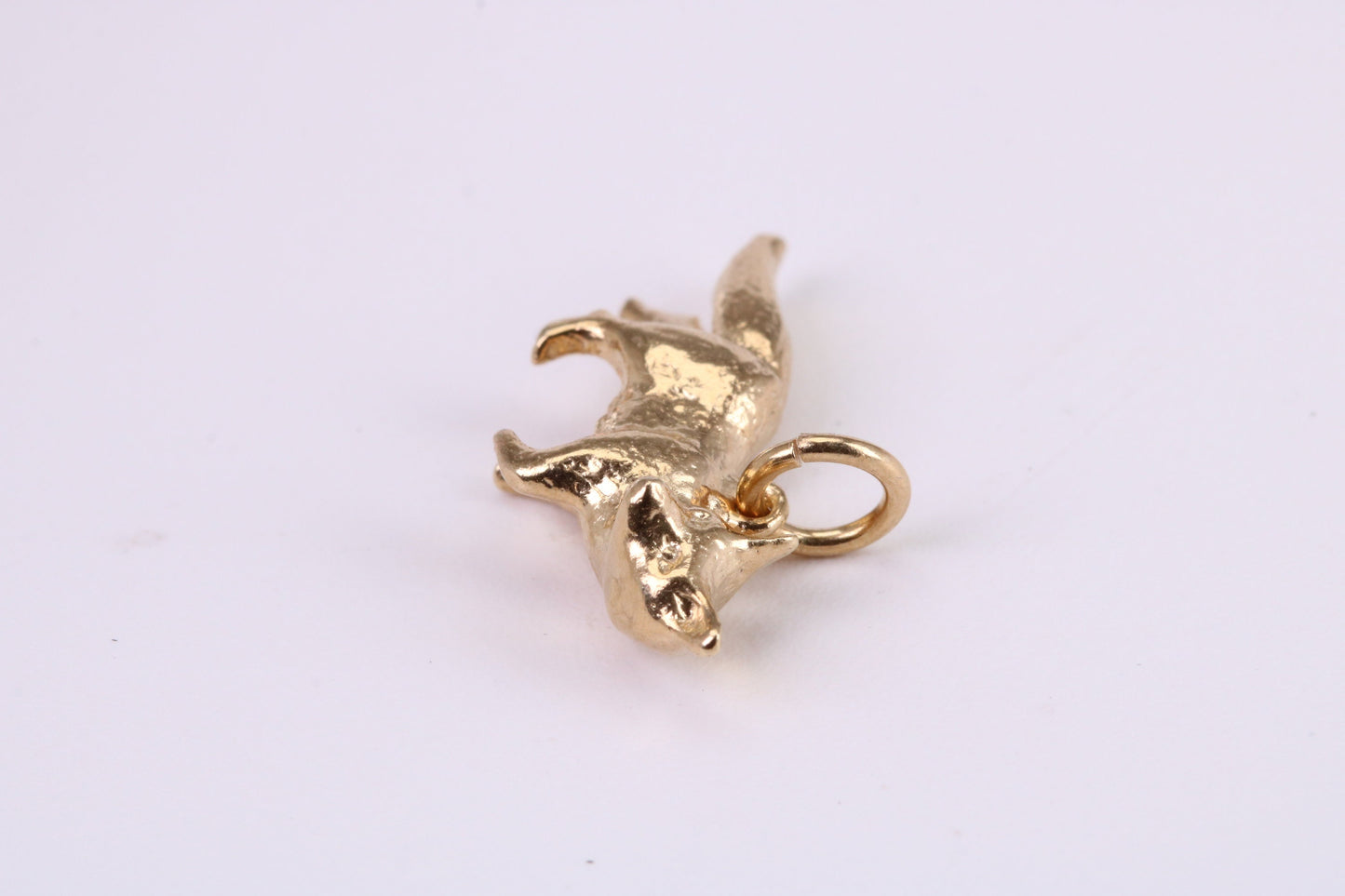 Fox Charm, Traditional Charm, Made from Solid Yellow Gold, British Hallmarked, Complete with Attachment Link