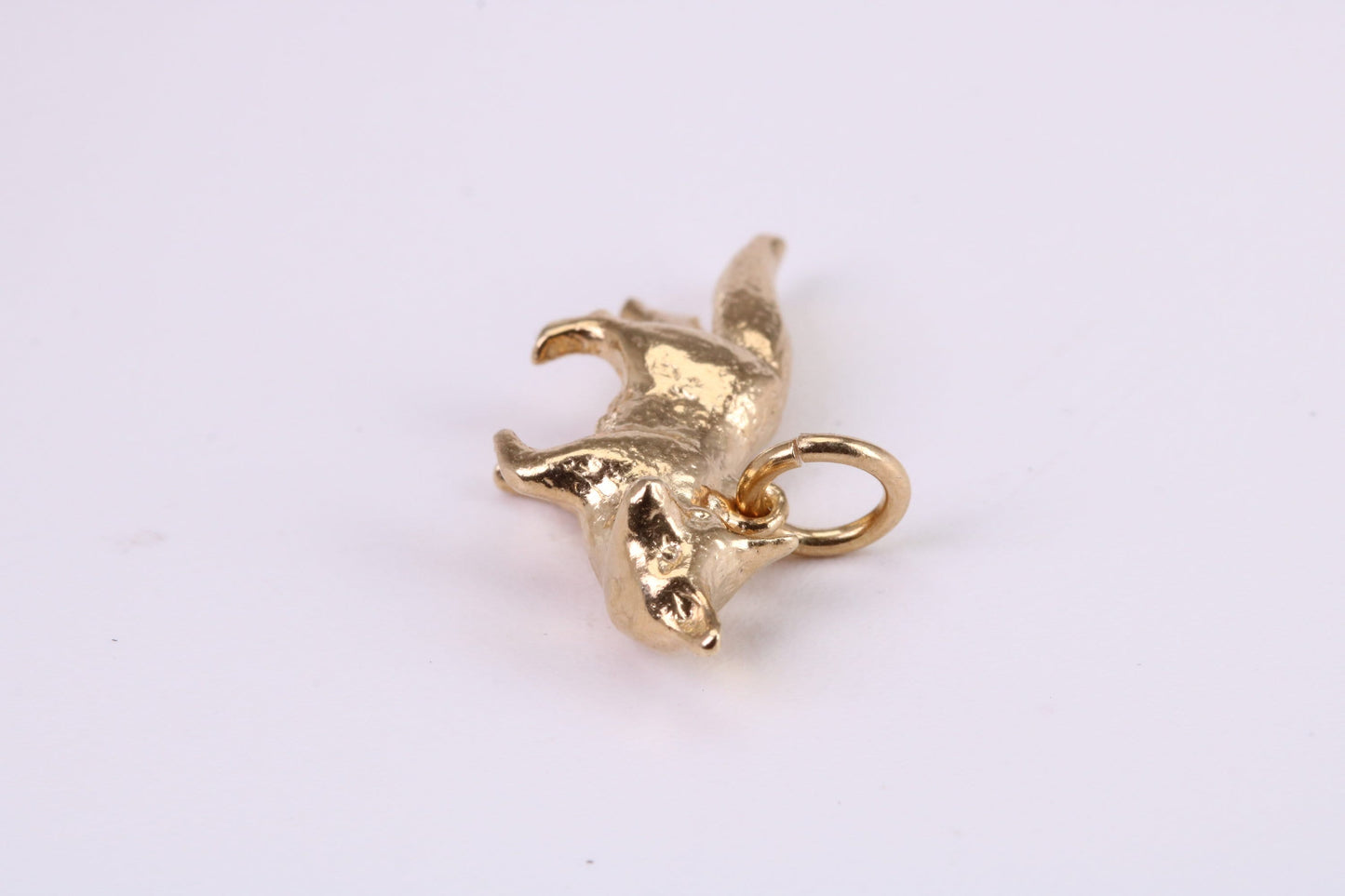 Fox Charm, Traditional Charm, Made from Solid Yellow Gold, British Hallmarked, Complete with Attachment Link