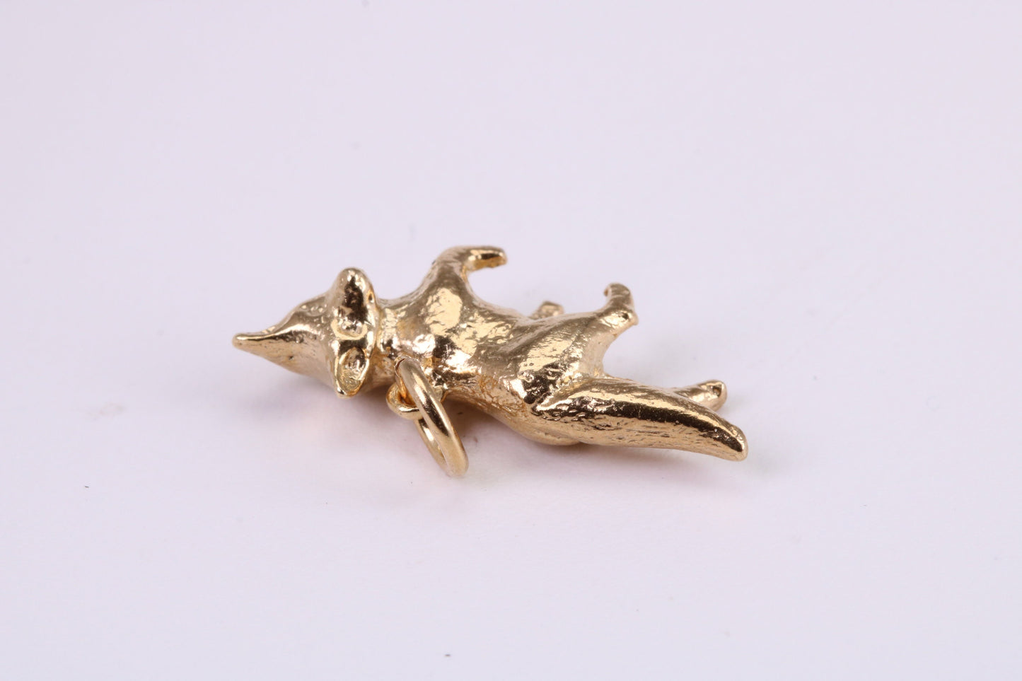 Fox Charm, Traditional Charm, Made from Solid Yellow Gold, British Hallmarked, Complete with Attachment Link
