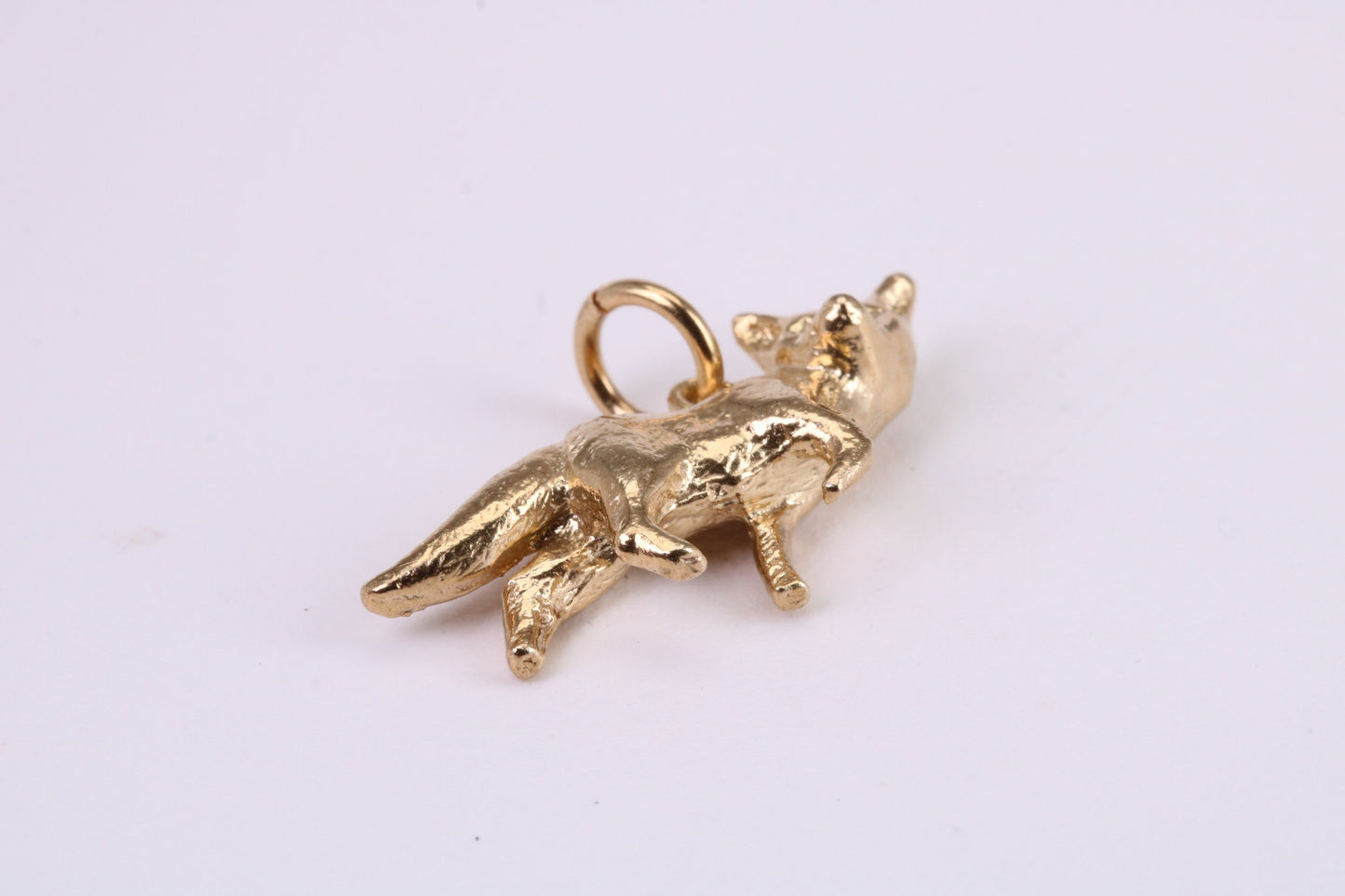 Fox Charm, Traditional Charm, Made from Solid Yellow Gold, British Hallmarked, Complete with Attachment Link