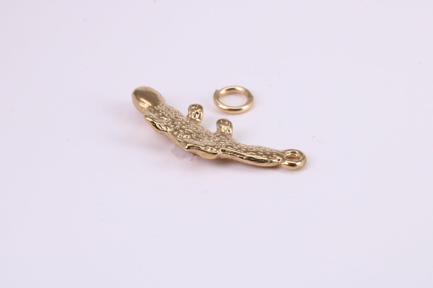 Platypus Charm, Traditional Charm, Made from Solid Yellow Gold, British Hallmarked, Complete with Attachment Link
