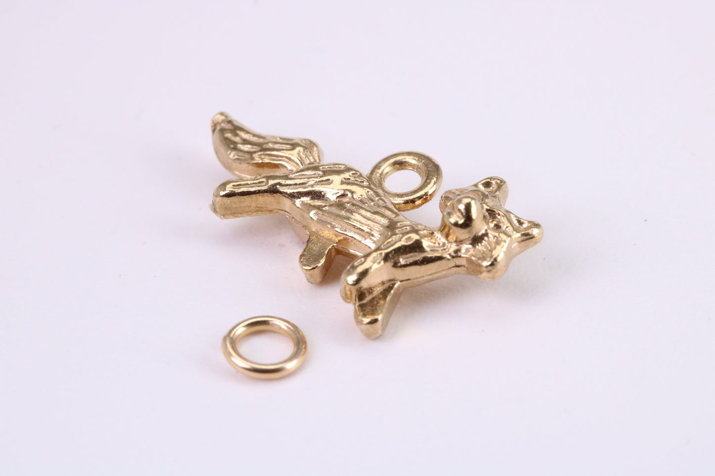 Fox Charm, Traditional Charm, Made from Solid Yellow Gold, British Hallmarked, Complete with Attachment Link
