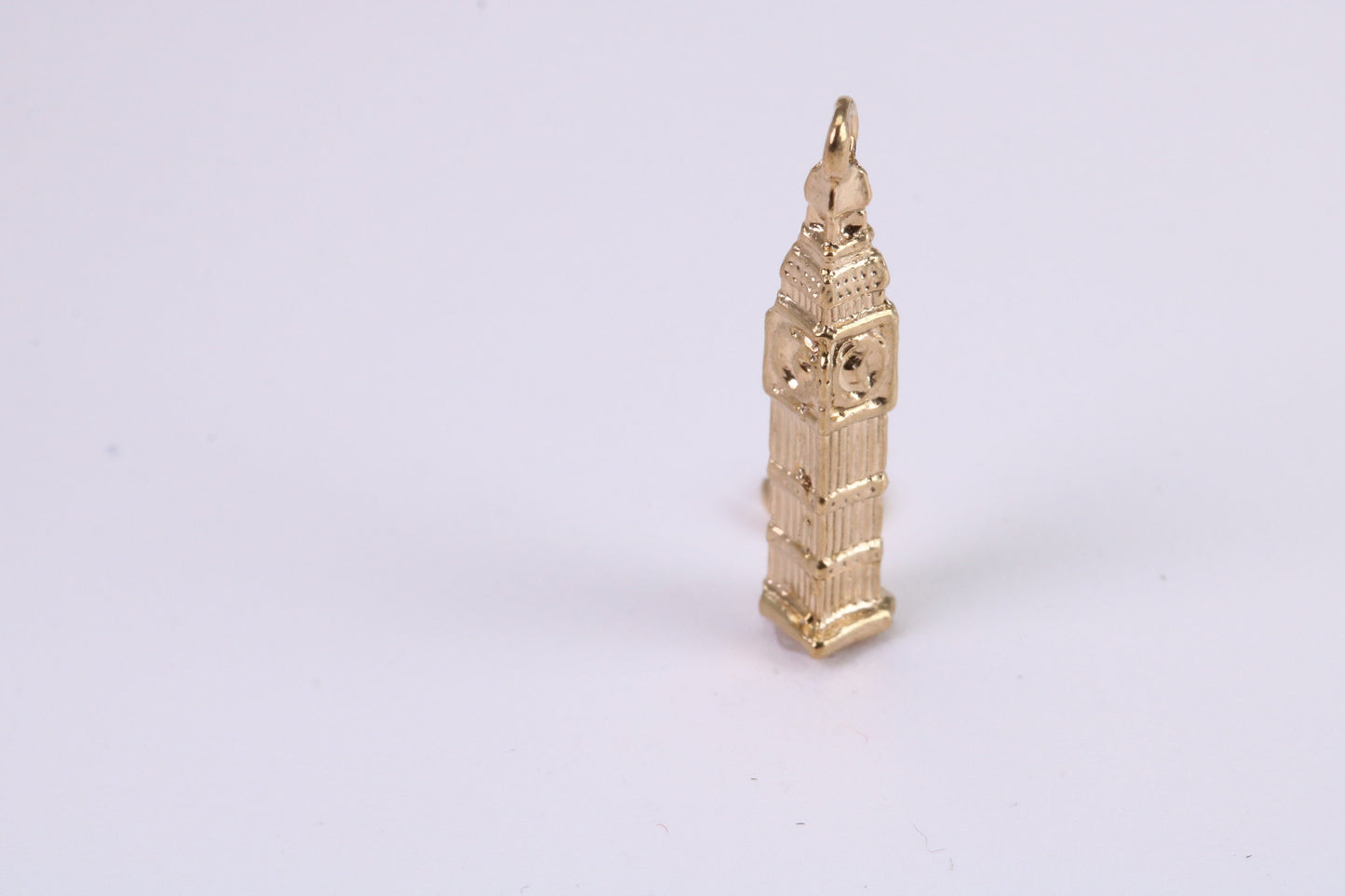 Iconic London Big Ben Charm, Traditional Charm, Made from Solid Yellow Gold, British Hallmarked, Complete with Attachment Link