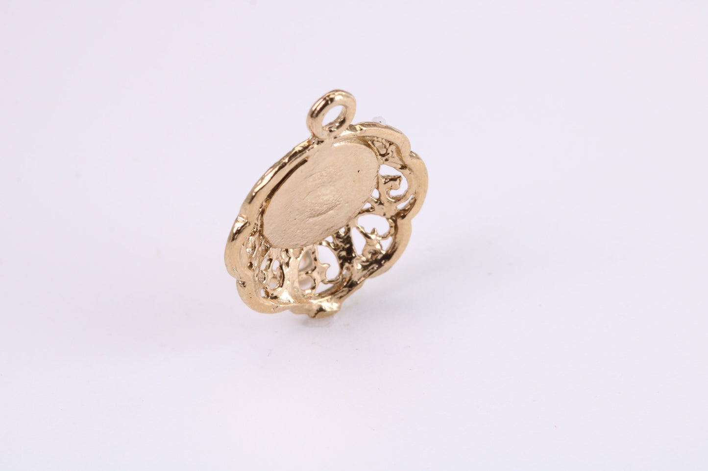 Vintage Mirror Charm, Traditional Charm, Made from Solid Yellow Gold, British Hallmarked, Complete with Attachment Link