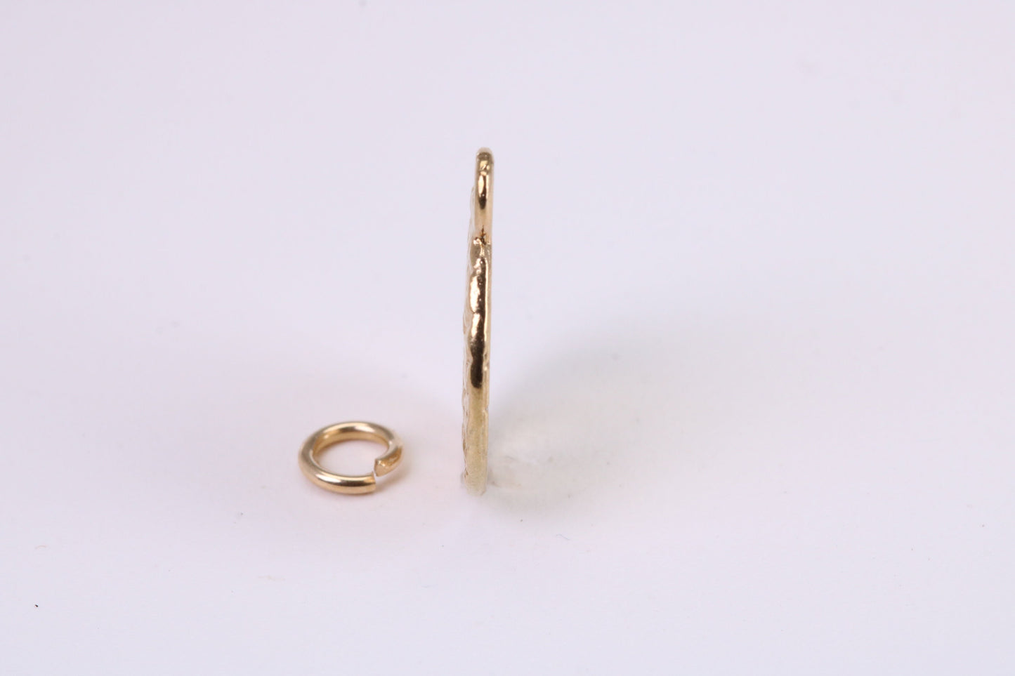 Flower Fossil Charm, Traditional Charm, Made from Solid Yellow Gold, British Hallmarked, Complete with Attachment Link