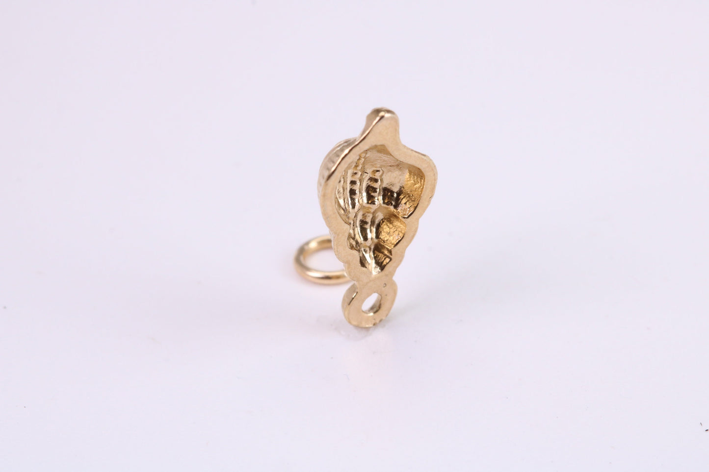 Sea Shell Charm, Traditional Charm, Made from Solid Yellow Gold, British Hallmarked, Complete with Attachment Link