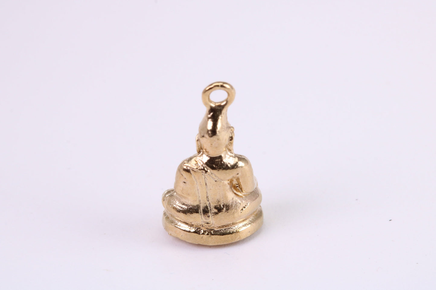 Buddha Charm, Traditional Charm, Made from Solid Yellow Gold, British Hallmarked, Complete with Attachment Link