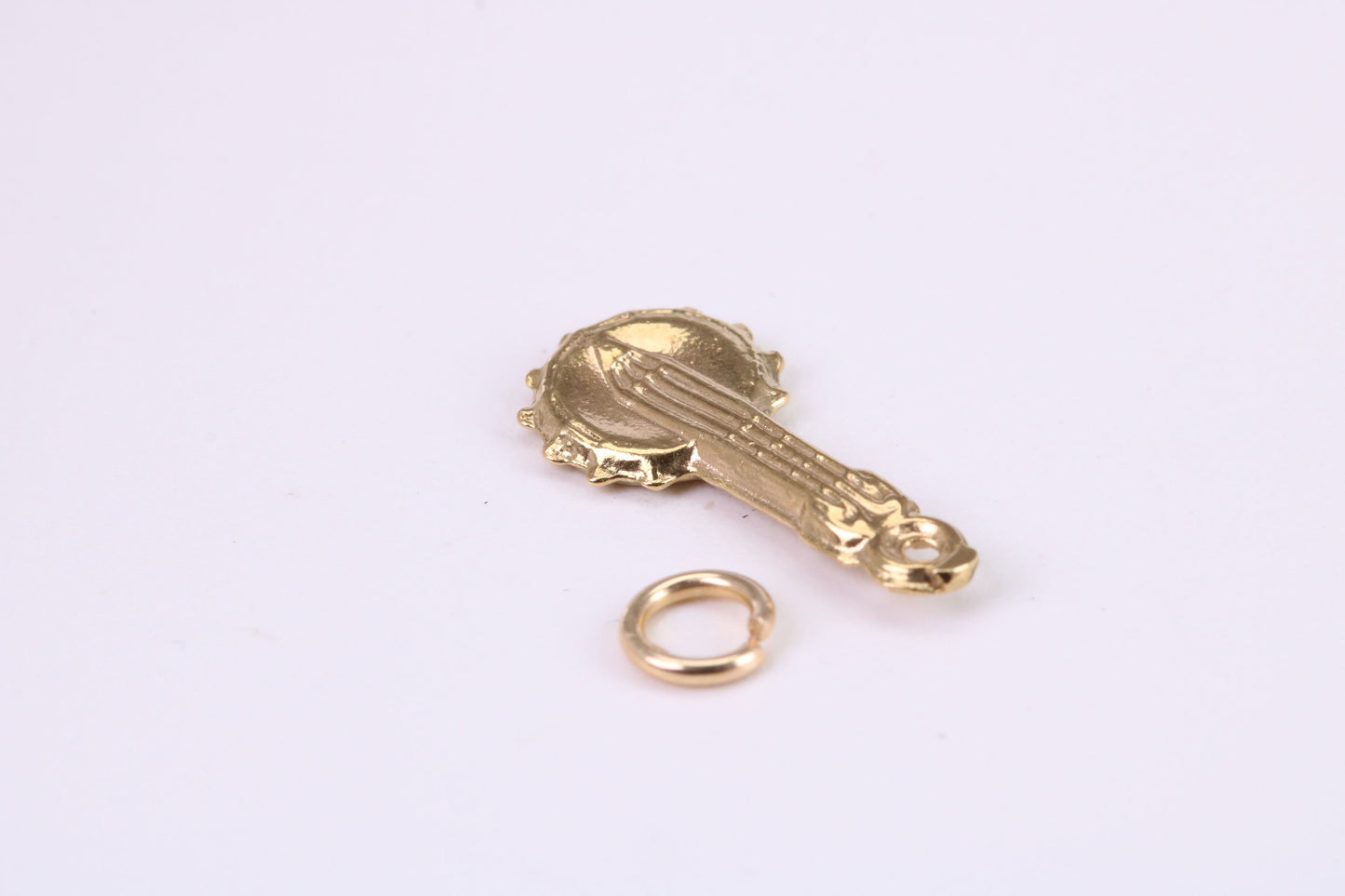 Banjo Charm, Traditional Charm, Made from Solid Yellow Gold, British Hallmarked, Complete with Attachment Link