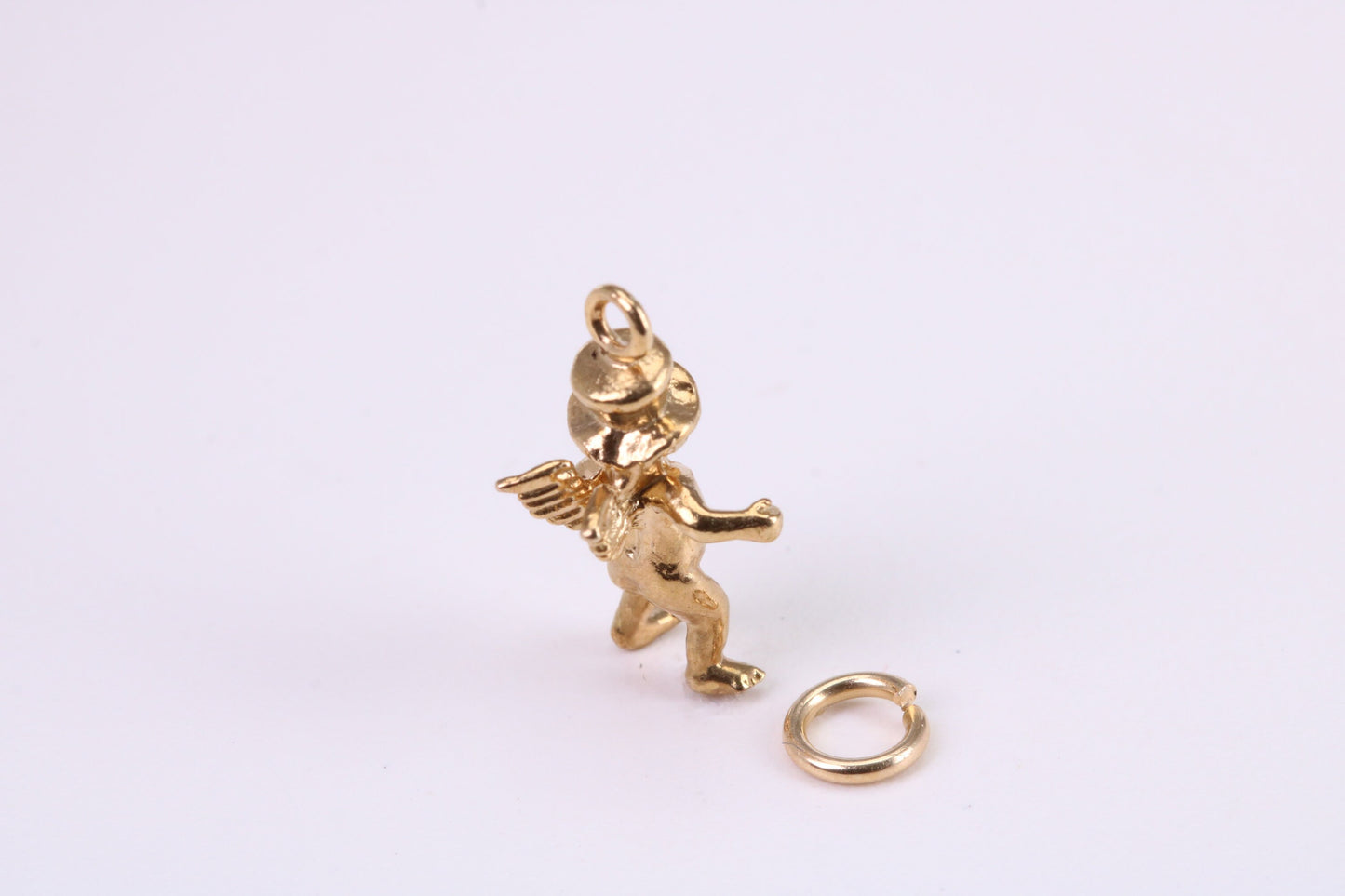 Leprechaun Charm, Traditional Charm, Made from Solid Yellow Gold, British Hallmarked , Complete with Attachment Link