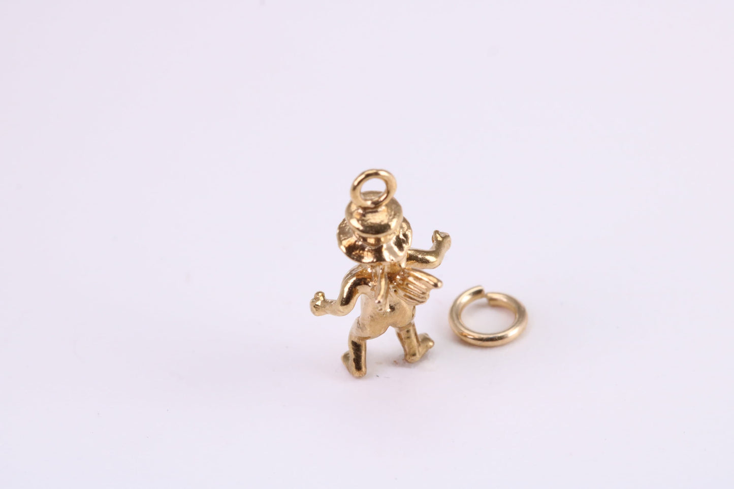 Leprechaun Charm, Traditional Charm, Made from Solid Yellow Gold, British Hallmarked , Complete with Attachment Link