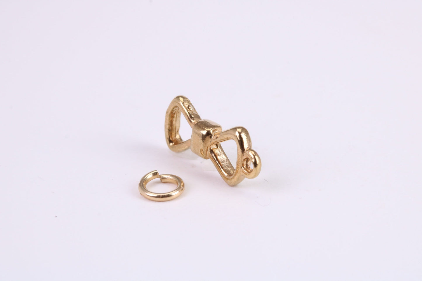 Bow Tie Charm, Traditional Charm, Made from Solid Yellow Gold, British Hallmarked, Complete with Attachment Link