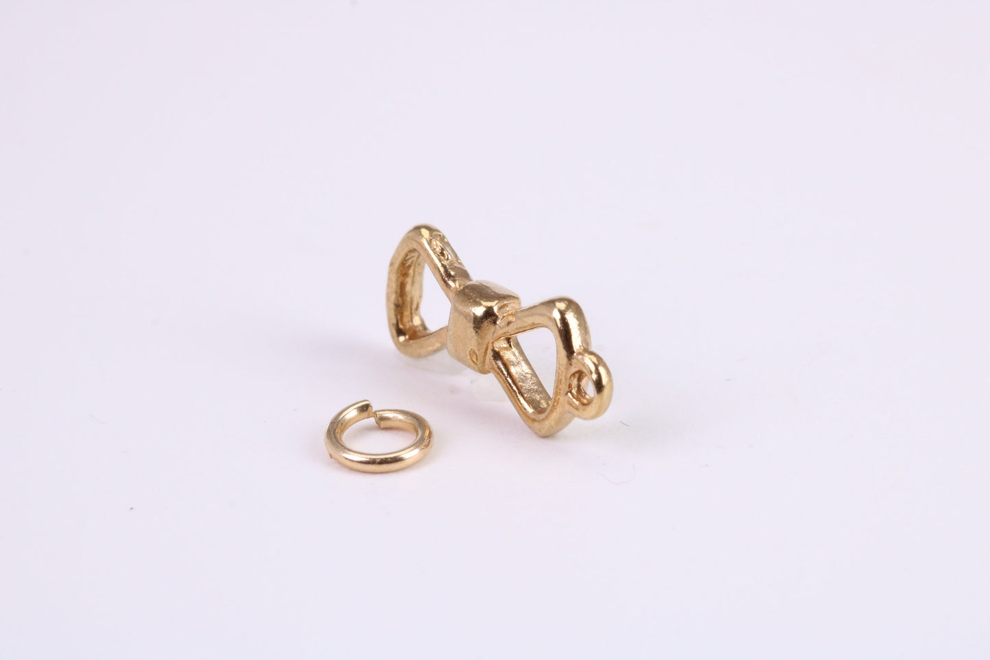 Bow Tie Charm, Traditional Charm, Made from Solid Yellow Gold, British Hallmarked, Complete with Attachment Link