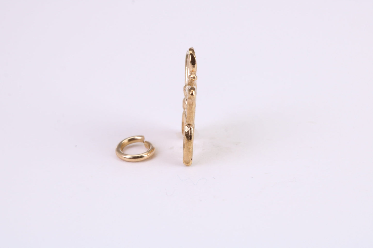 Butterfly Charm, Traditional Charm, Made from Solid Yellow Gold, British Hallmarked, Complete with Attachment Link