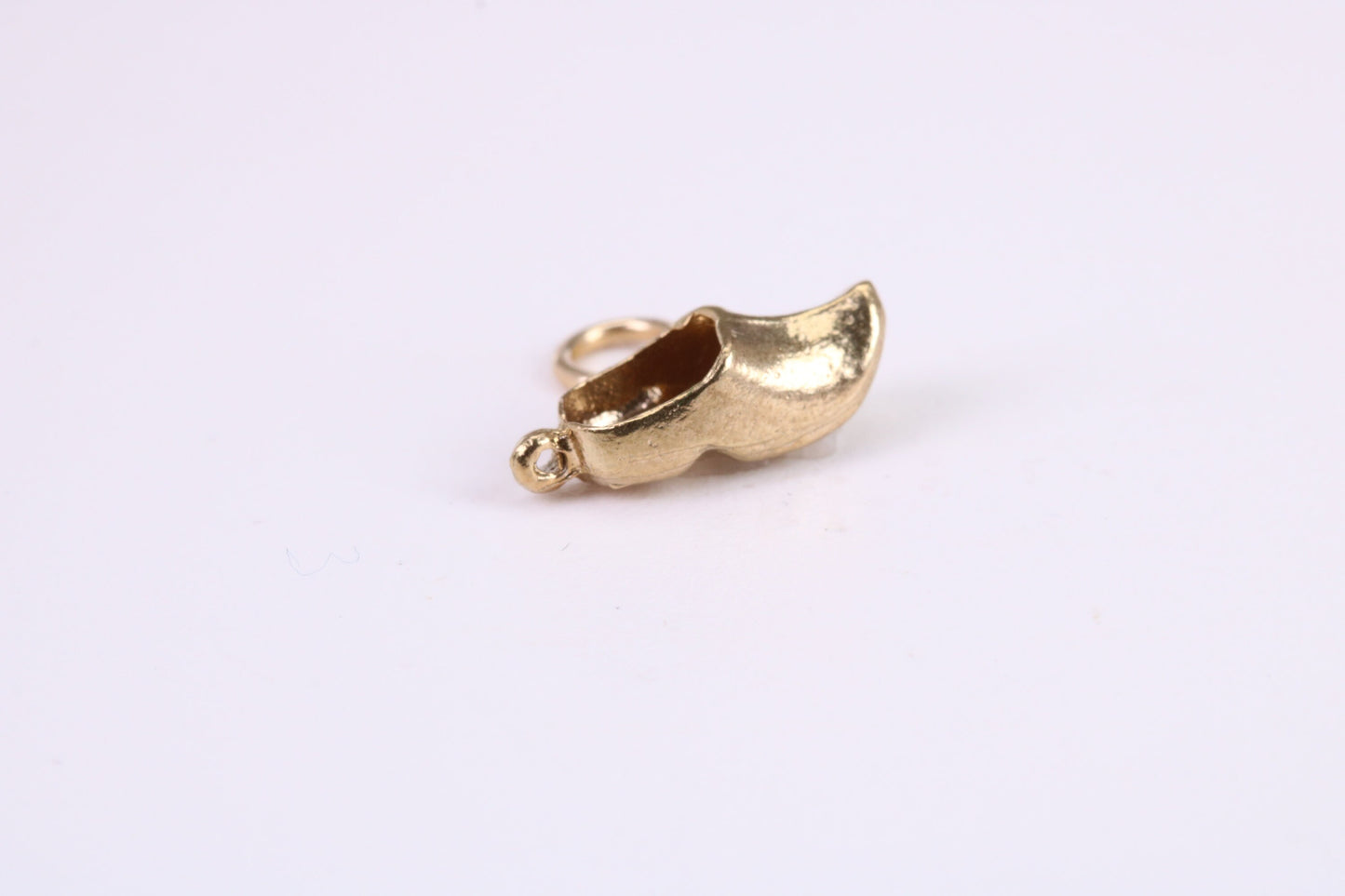 Clog Charm, Traditional Charm, Made from Solid Yellow Gold, British Hallmarked, Complete with Attachment Link