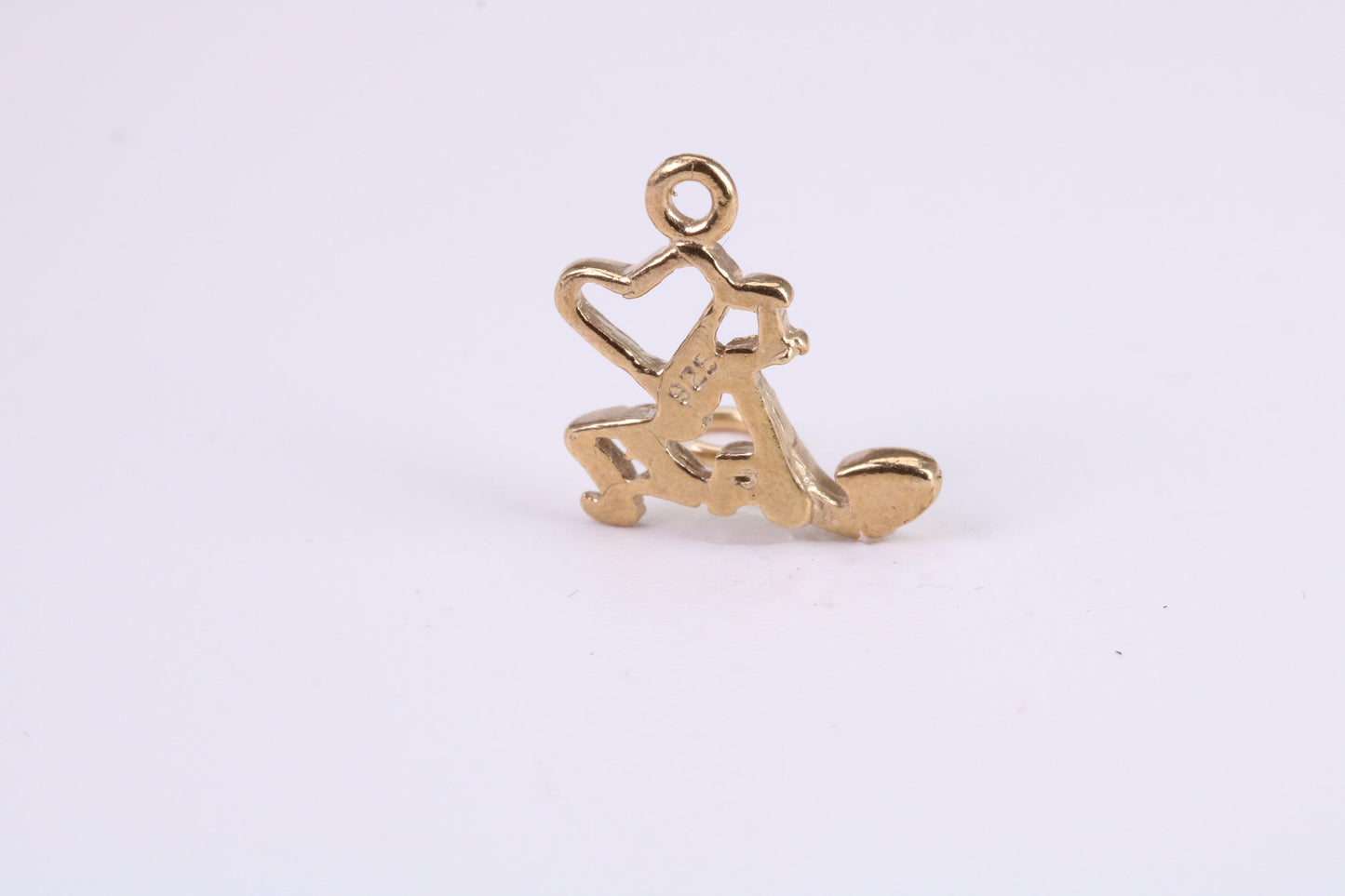 Love Jazz Charm, Traditional Charm, Made from Solid Yellow Gold, British Hallmarked, Complete with Attachment Link