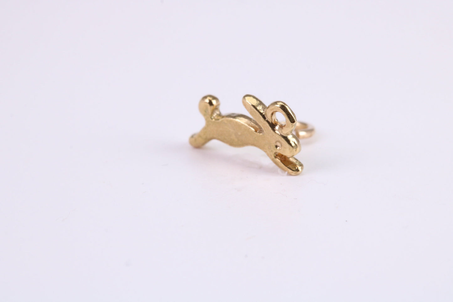 Hare Charm, Traditional Charm, Made from Solid Yellow Gold, British Hallmarked, Complete with Attachment Link