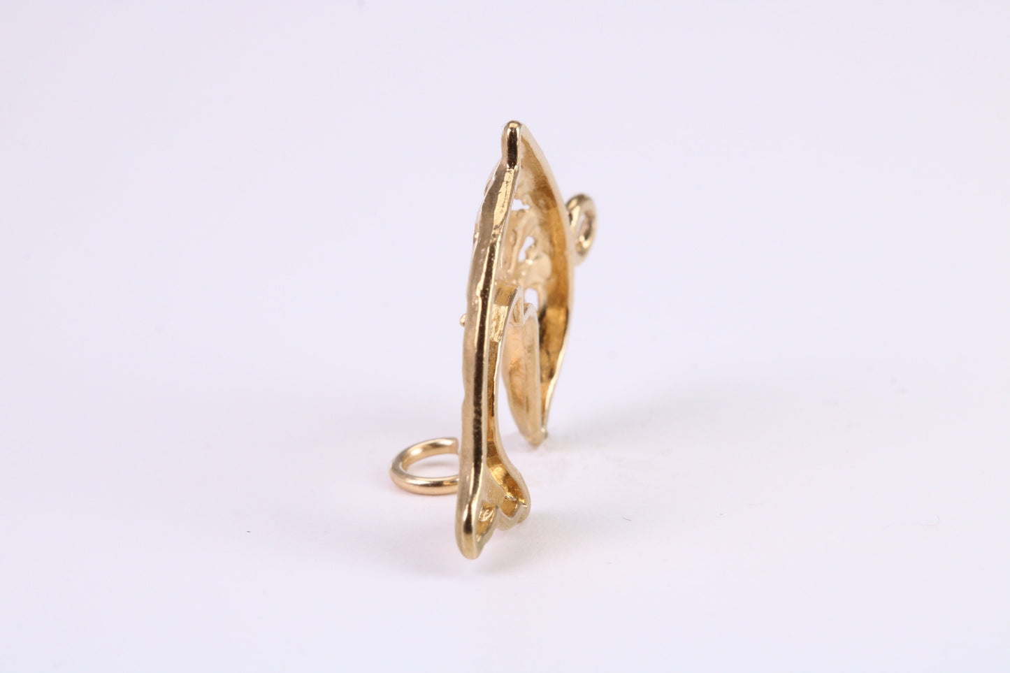 Fish Charm, Traditional Charm, Made from Solid Yellow Gold, British Hallmarked, Complete with Attachment Link