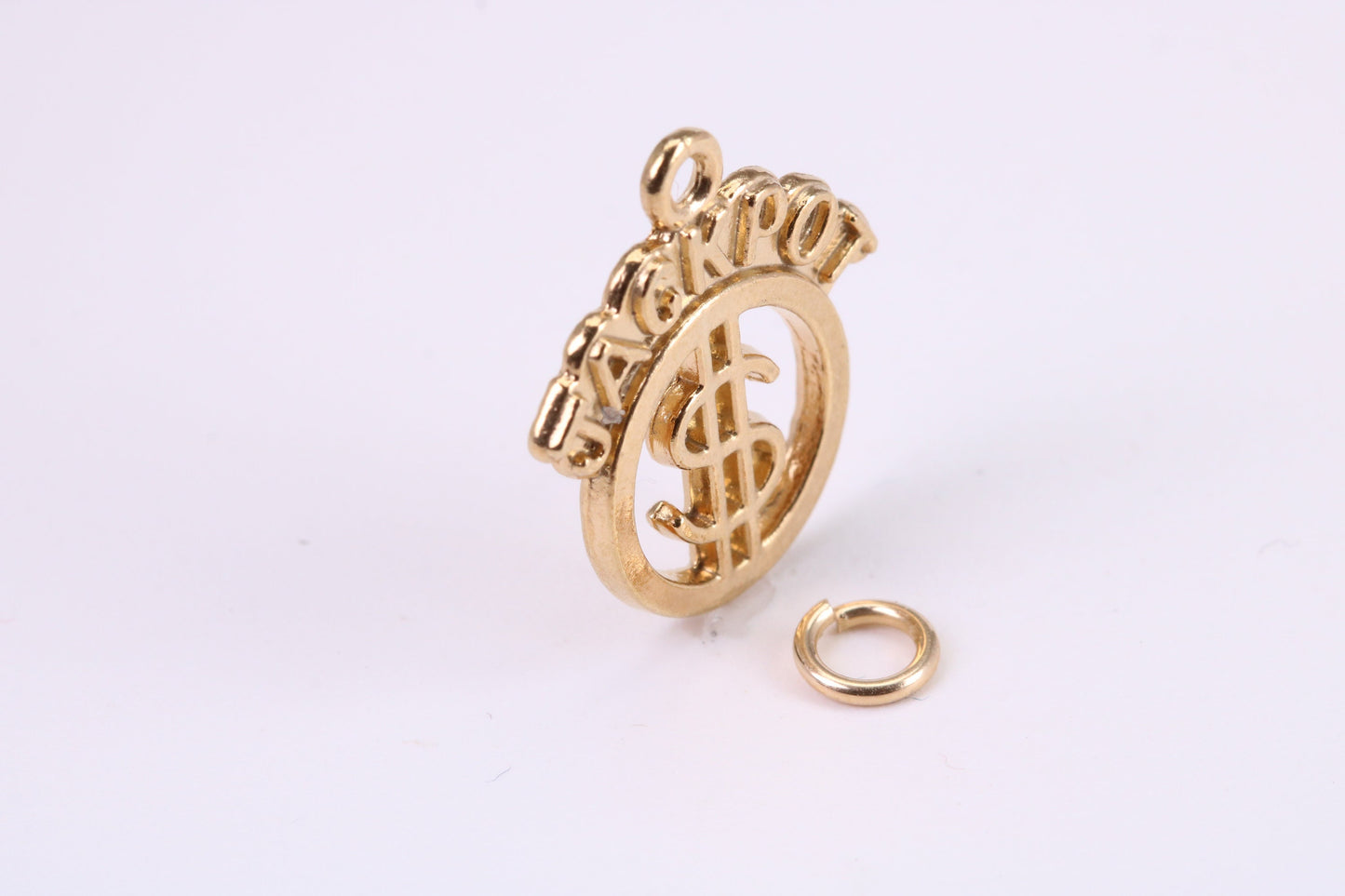 Jackpot Charm, Traditional Charm, Made from Solid Yellow Gold, British Hallmarked, Complete with Attachment Link