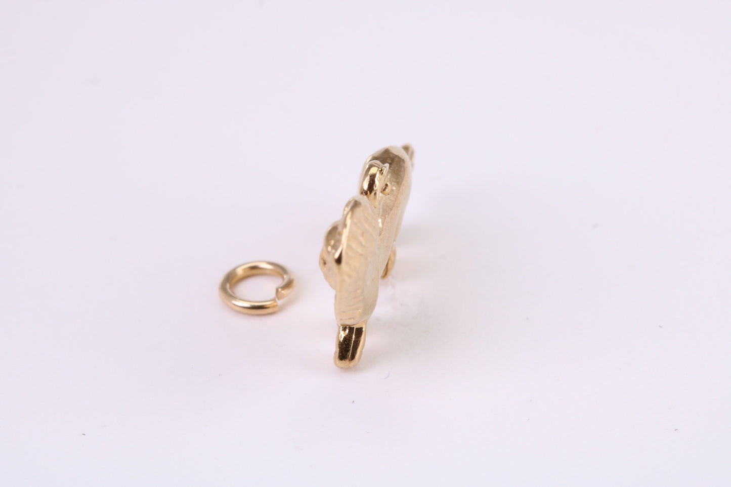 Lion Charm, Traditional Charm, Made from Solid Yellow Gold, British Hallmarked, Complete with Attachment Link