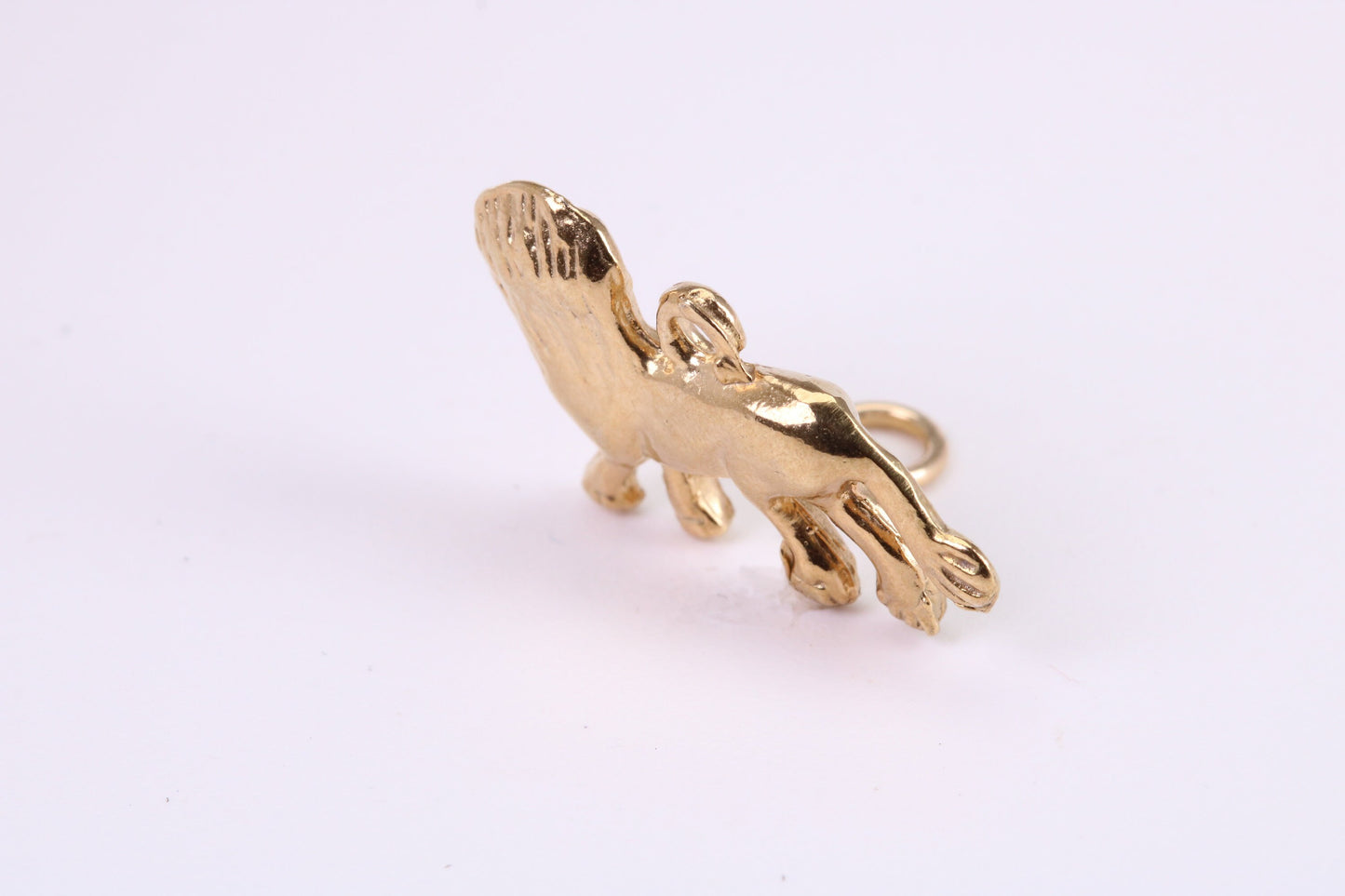 Lion Charm, Traditional Charm, Made from Solid Yellow Gold, British Hallmarked, Complete with Attachment Link