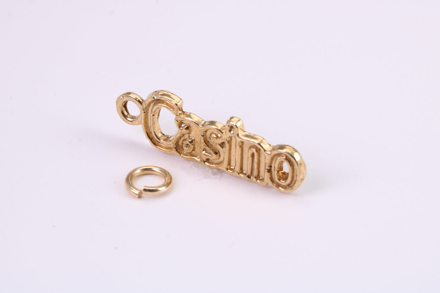 Casino Charm, Traditional Charm, Made from Solid Yellow Gold, British Hallmarked, Complete with Attachment Link