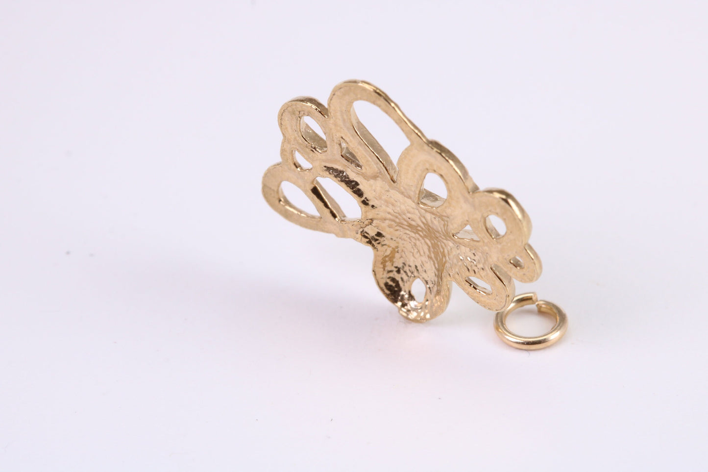 Octopus Charm, Traditional Charm, Made from Solid Yellow Gold, British Hallmarked, Complete with Attachment Link