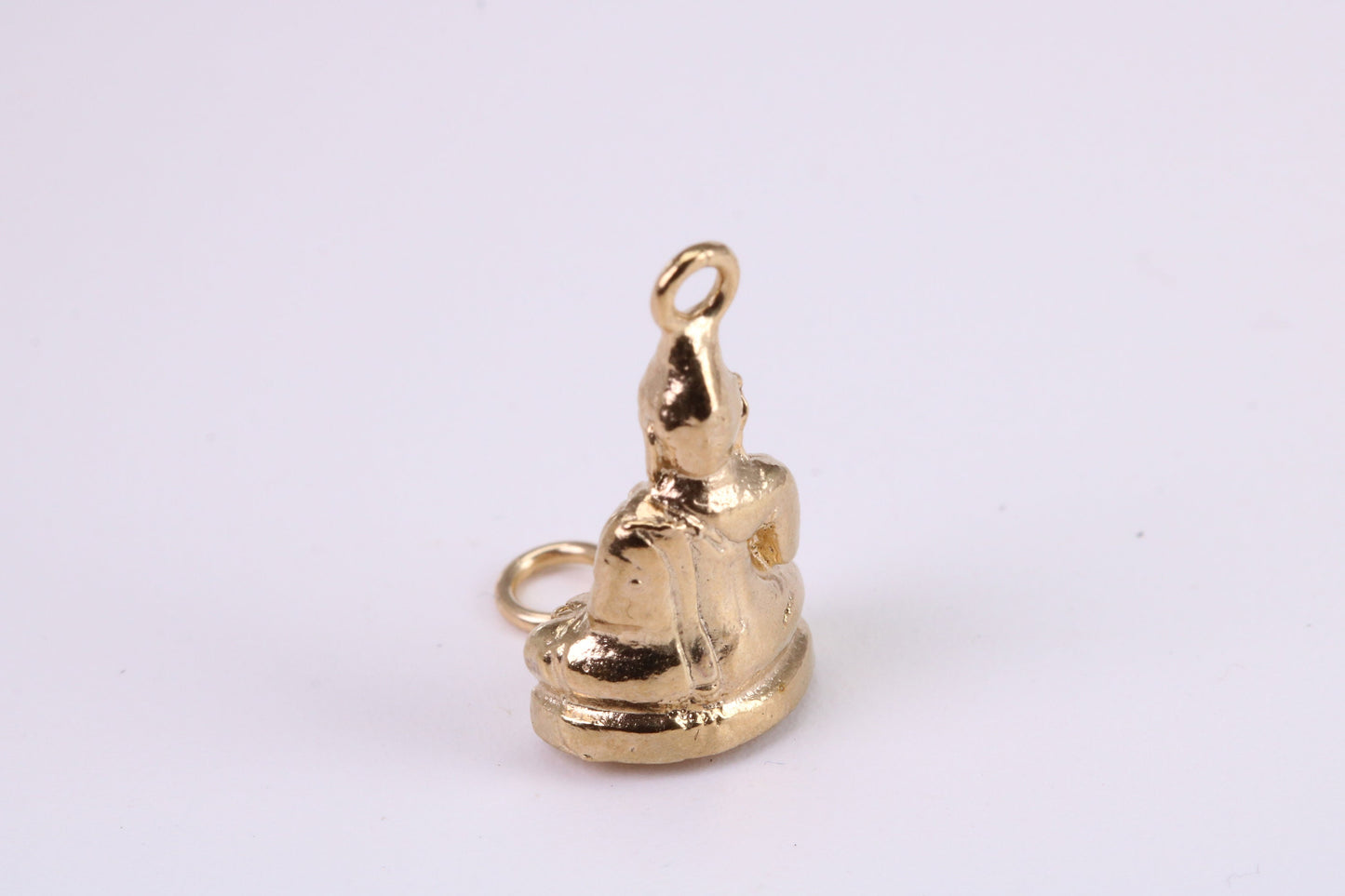 Buddha Charm, Traditional Charm, Made from Solid Yellow Gold, British Hallmarked, Complete with Attachment Link