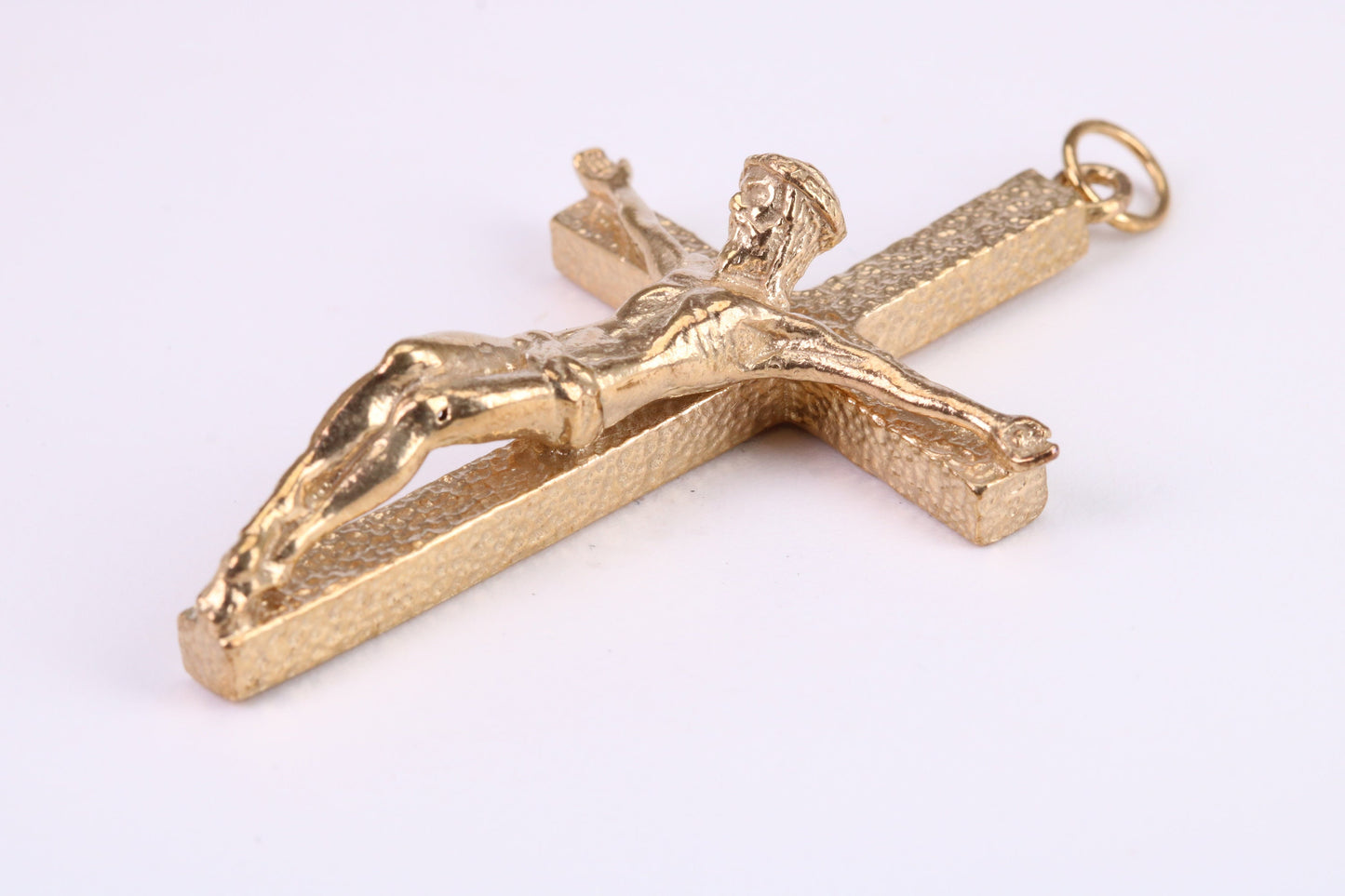Large and Chunky 54 mm Long Gold Crucifix, Made from Solid Yellow Gold, British Hallmarked