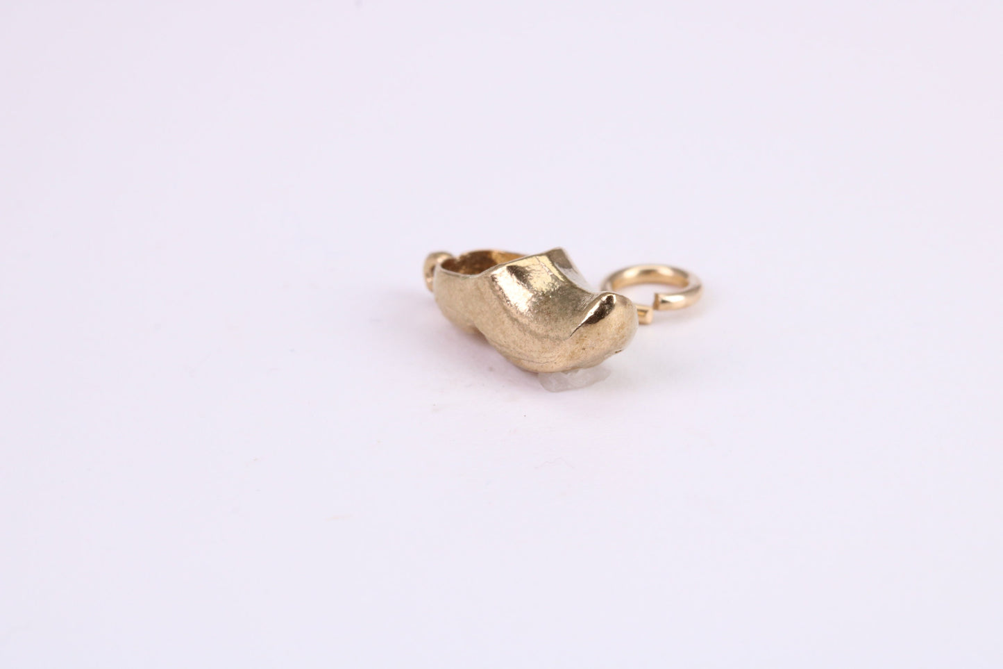 Clog Charm, Traditional Charm, Made from Solid Yellow Gold, British Hallmarked, Complete with Attachment Link