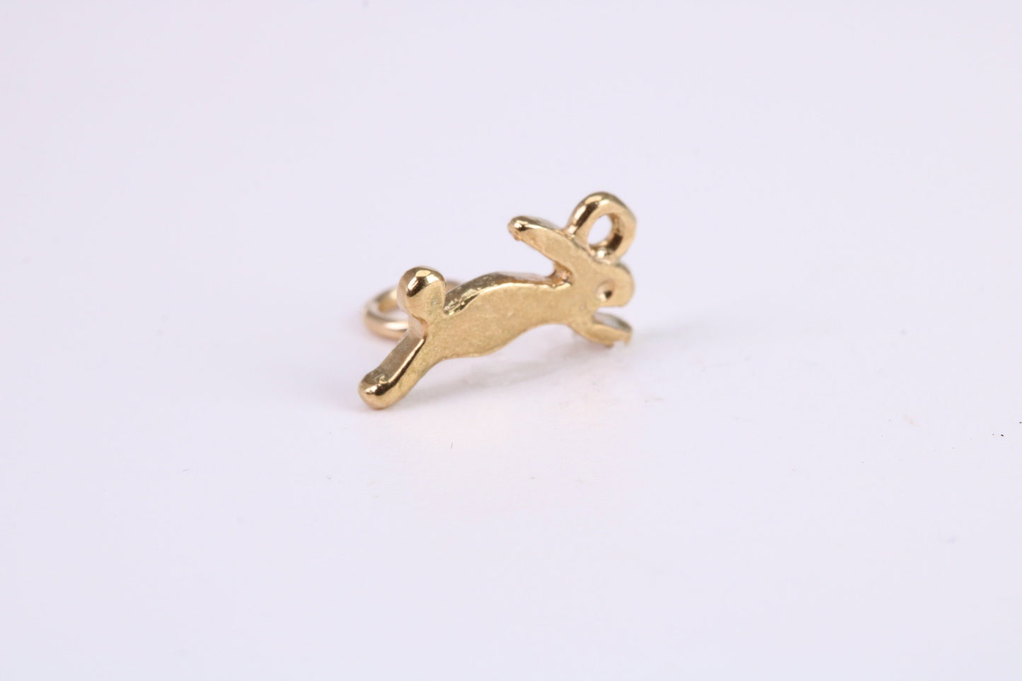 Hare Charm, Traditional Charm, Made from Solid Yellow Gold, British Hallmarked, Complete with Attachment Link