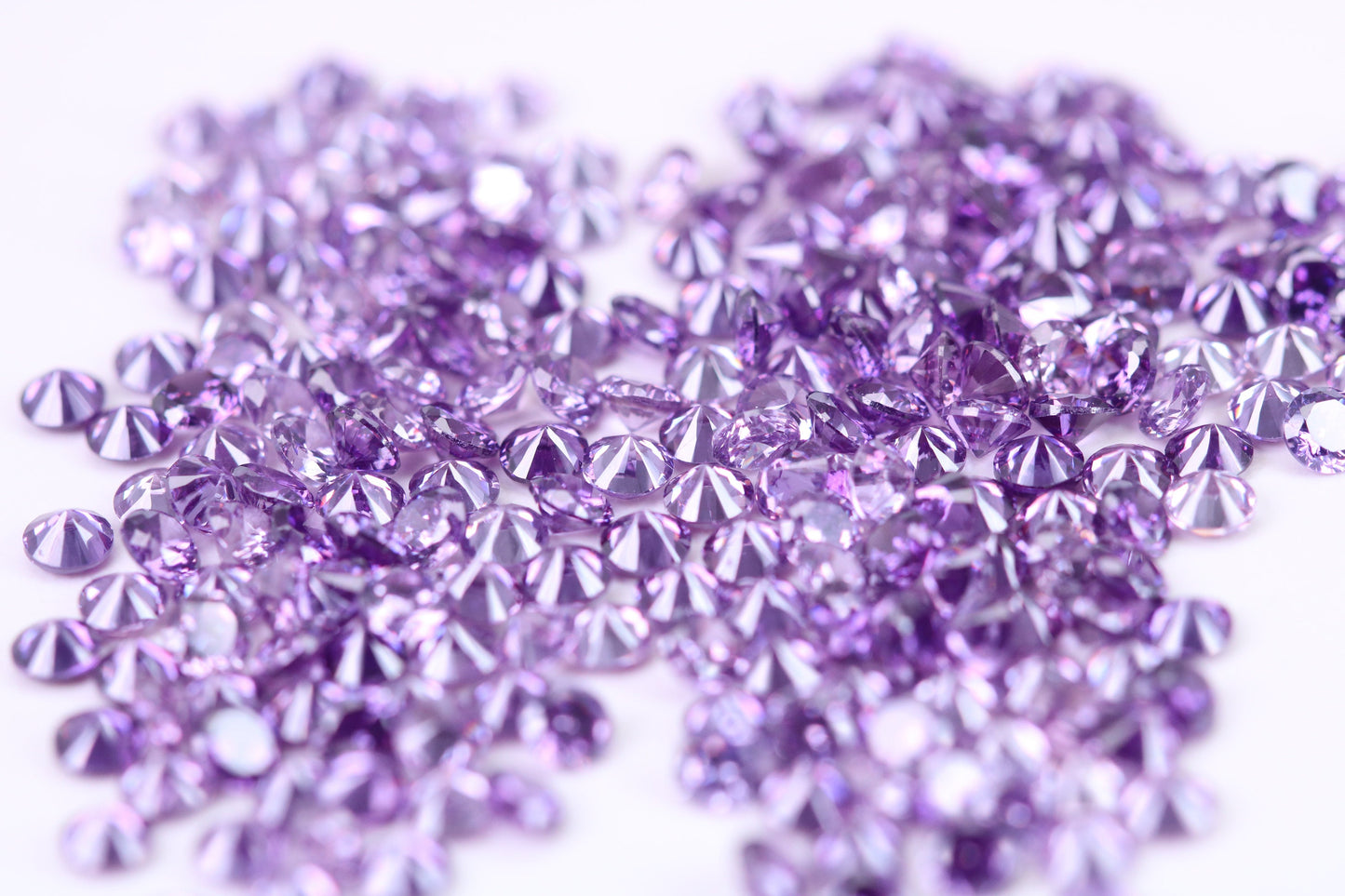 3.50mm Round cut AAA Grade Amethyst Cubic Zirconia, Top Colour and Luster, Calibrated Sizing, Multi Pack Buying Options