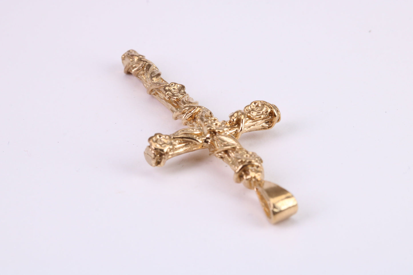 45 mm Long Gold Cross, Made from Solid Yellow Gold, British Hallmarked