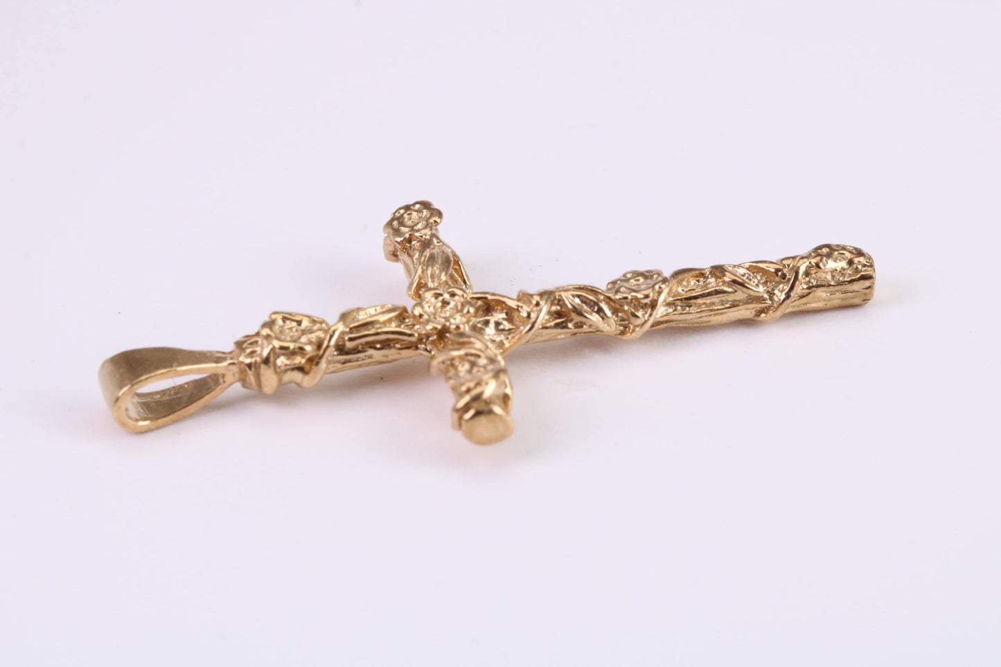 45 mm Long Gold Cross, Made from Solid Yellow Gold, British Hallmarked