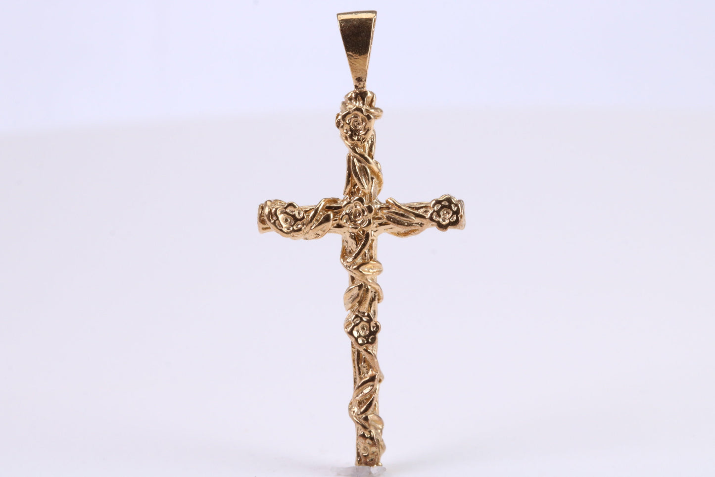 45 mm Long Gold Cross, Made from Solid Yellow Gold, British Hallmarked