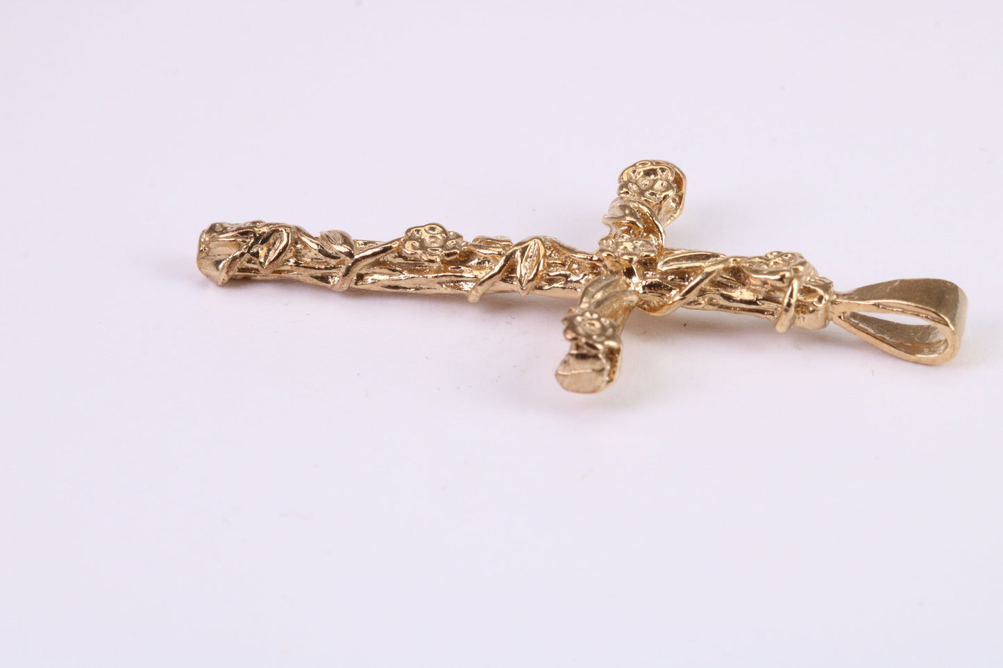 45 mm Long Gold Cross, Made from Solid Yellow Gold, British Hallmarked