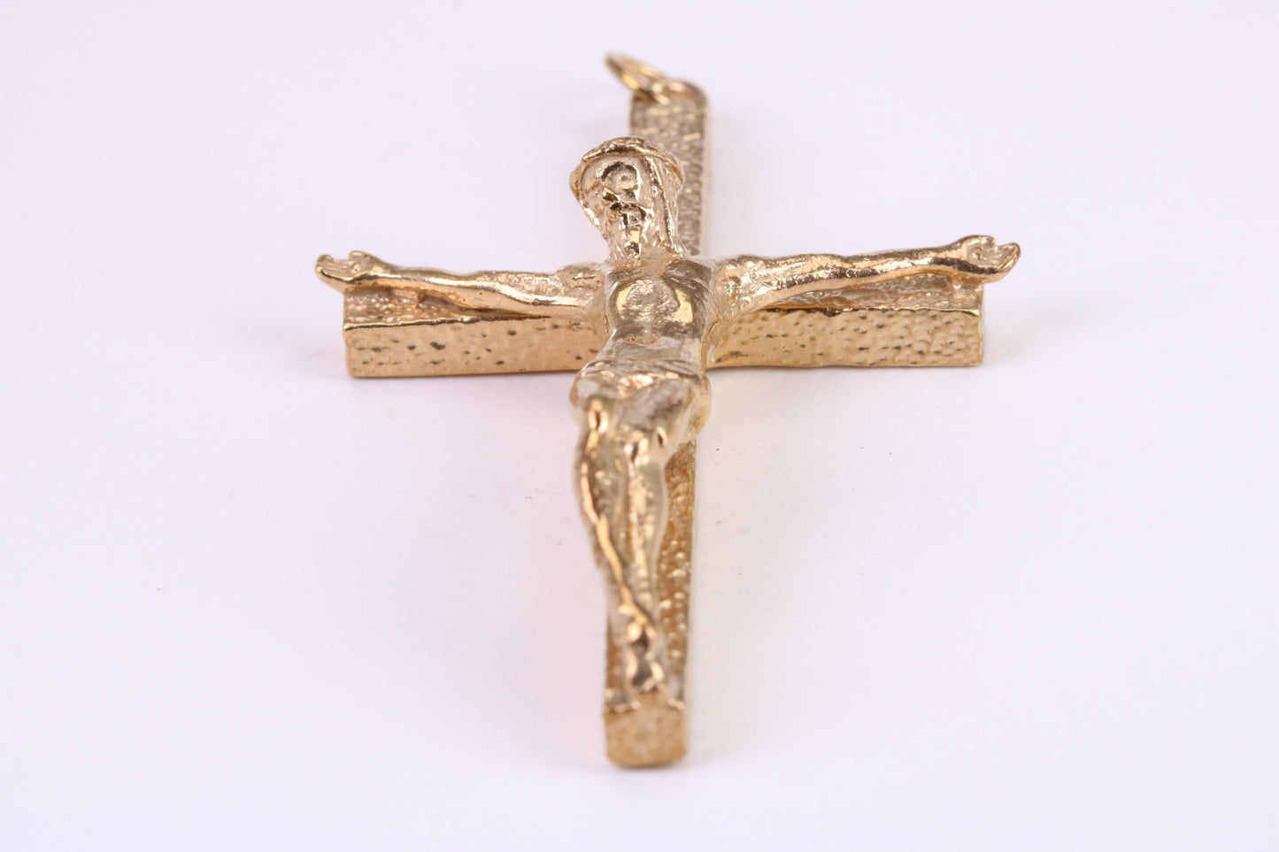 Large and Chunky 54 mm Long Gold Crucifix, Made from Solid Yellow Gold, British Hallmarked