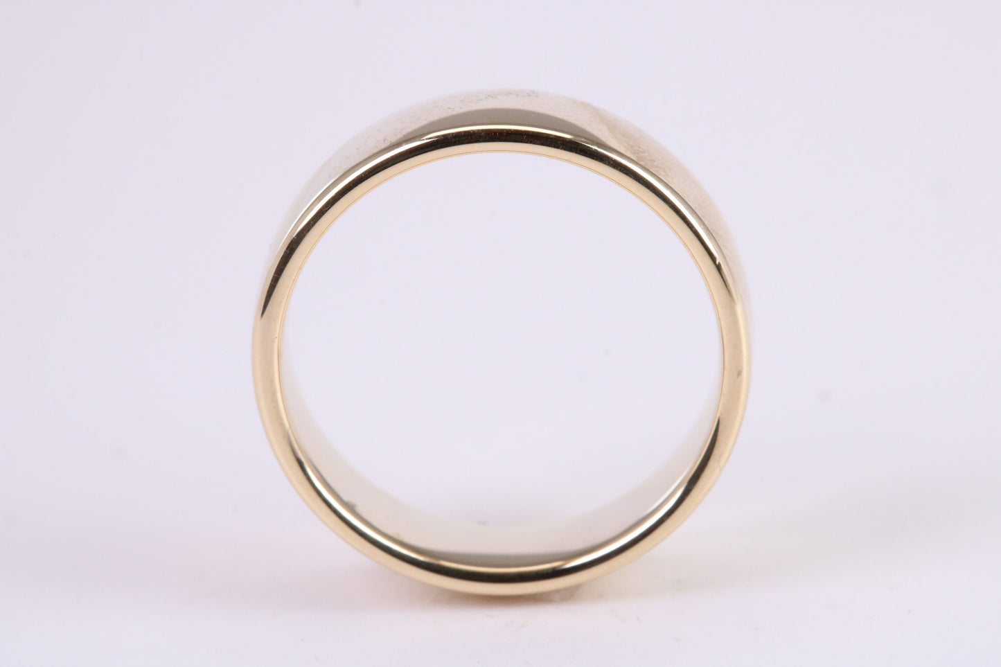 6 mm Wide Simple Comfort Court Profile Wedding Band, Made from Solid Yellow Gold, British Hallmarked